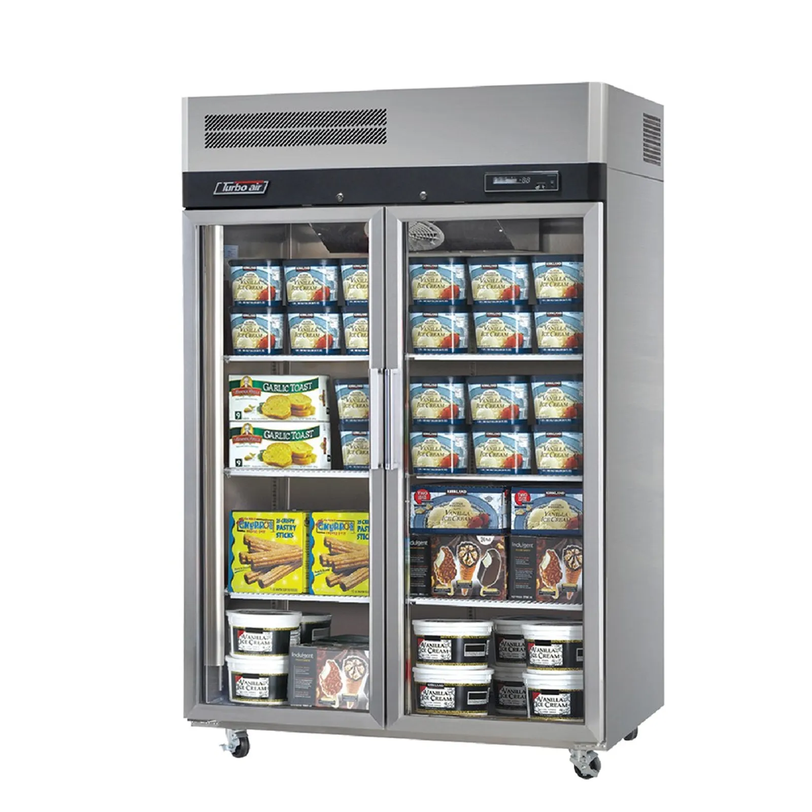 2 Glass Door Upright Freezer