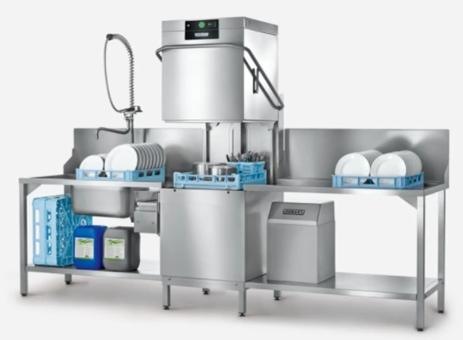 Hobart Premax AUP-VHL Glass Dishwasher & Utensilwasher w Vapostop & AutoHood Lift