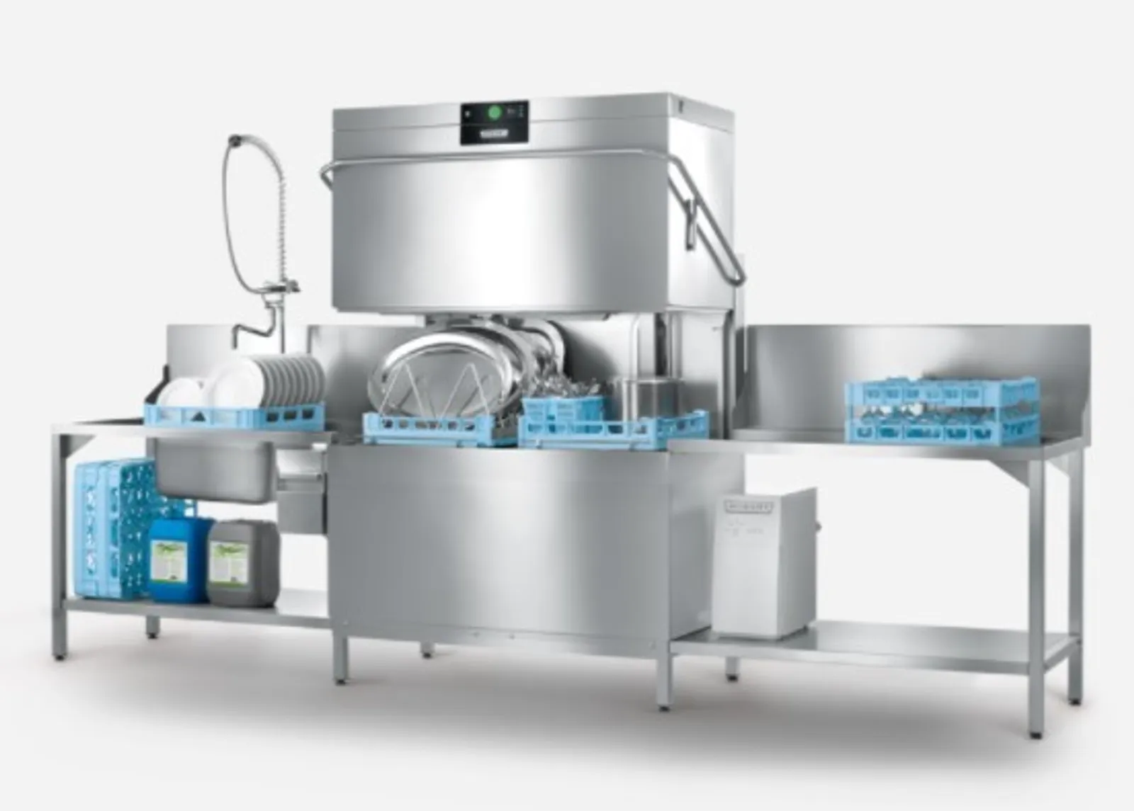 Hobart Premax Twin AUPT-HL Dish & Utensilwasher, Double Rack w/ Auto Hood Lift