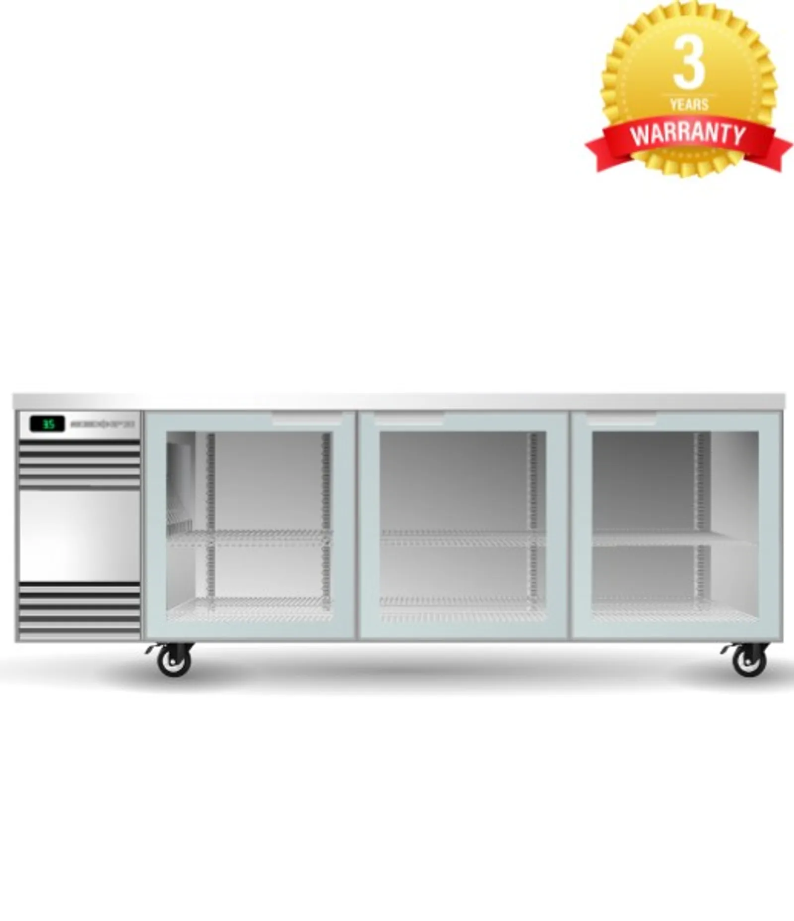 SKOPE SL.3.GSW BackBar 3 Glass Swing Door SlimLine Fridge