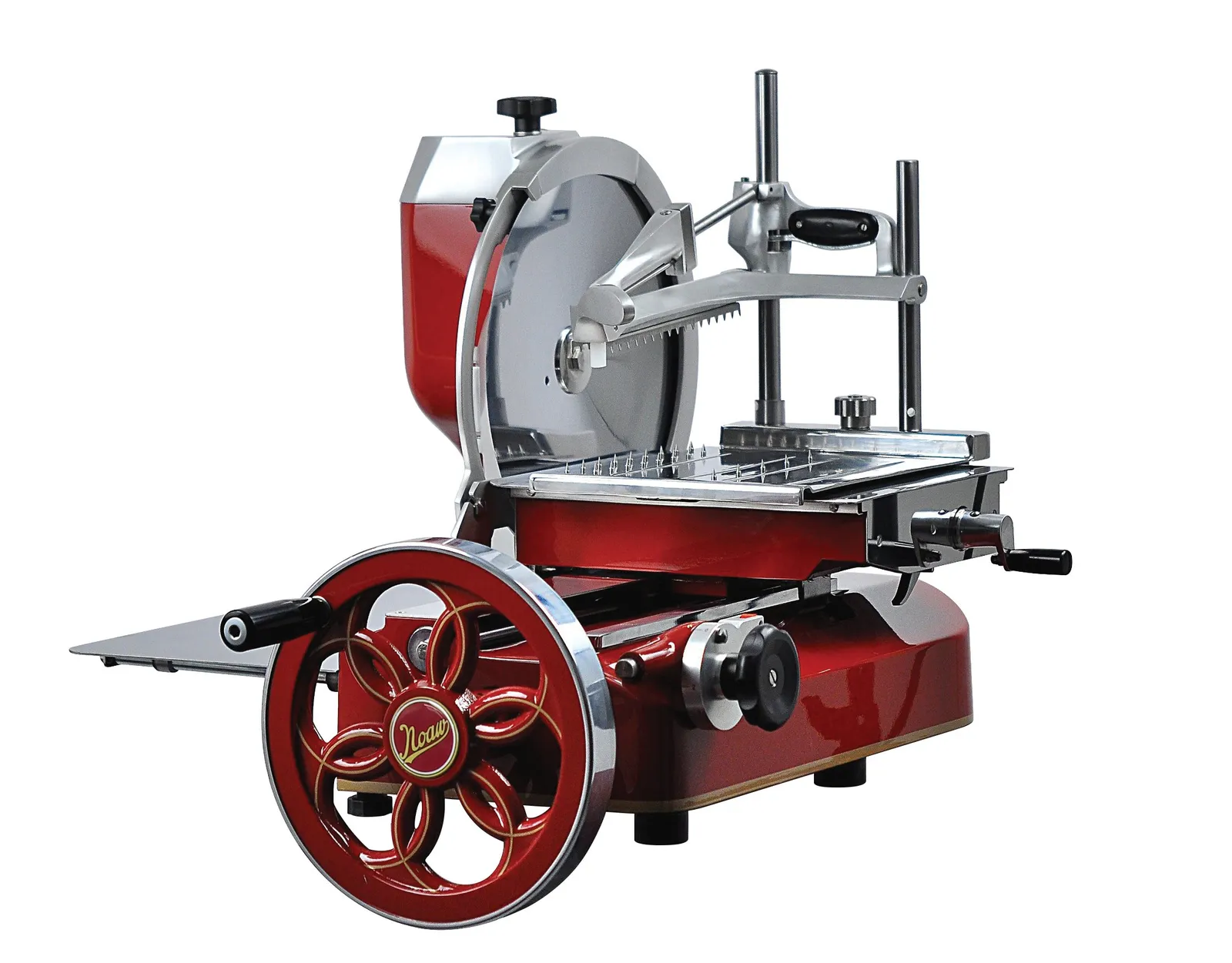 NOAW NS330M Heritage Flywheel Meat Slicer - Red