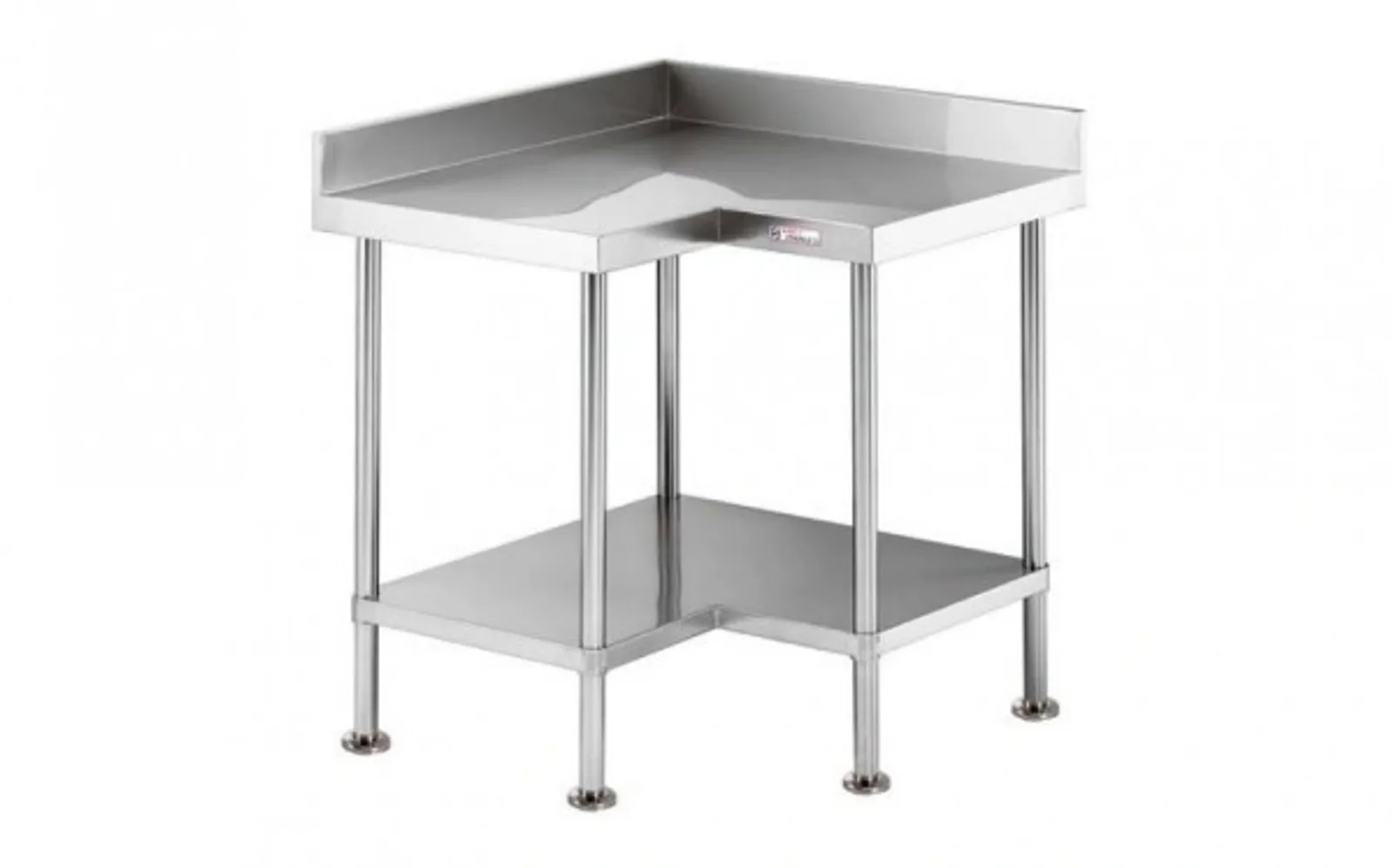 Simply Stainless SS04.7.0900 Corner Bench With Splashback (700 Series) 700mm deep 150mm Splashback