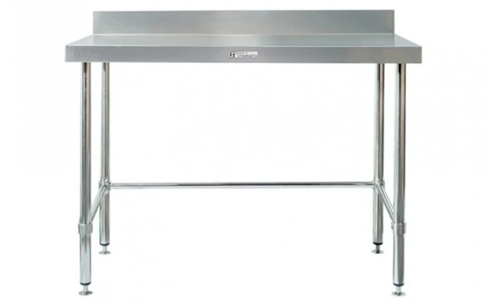 Simply Stainless SS02.7.1200.LB Work Bench with Splashback with leg brace (700 Series) - 1200mm