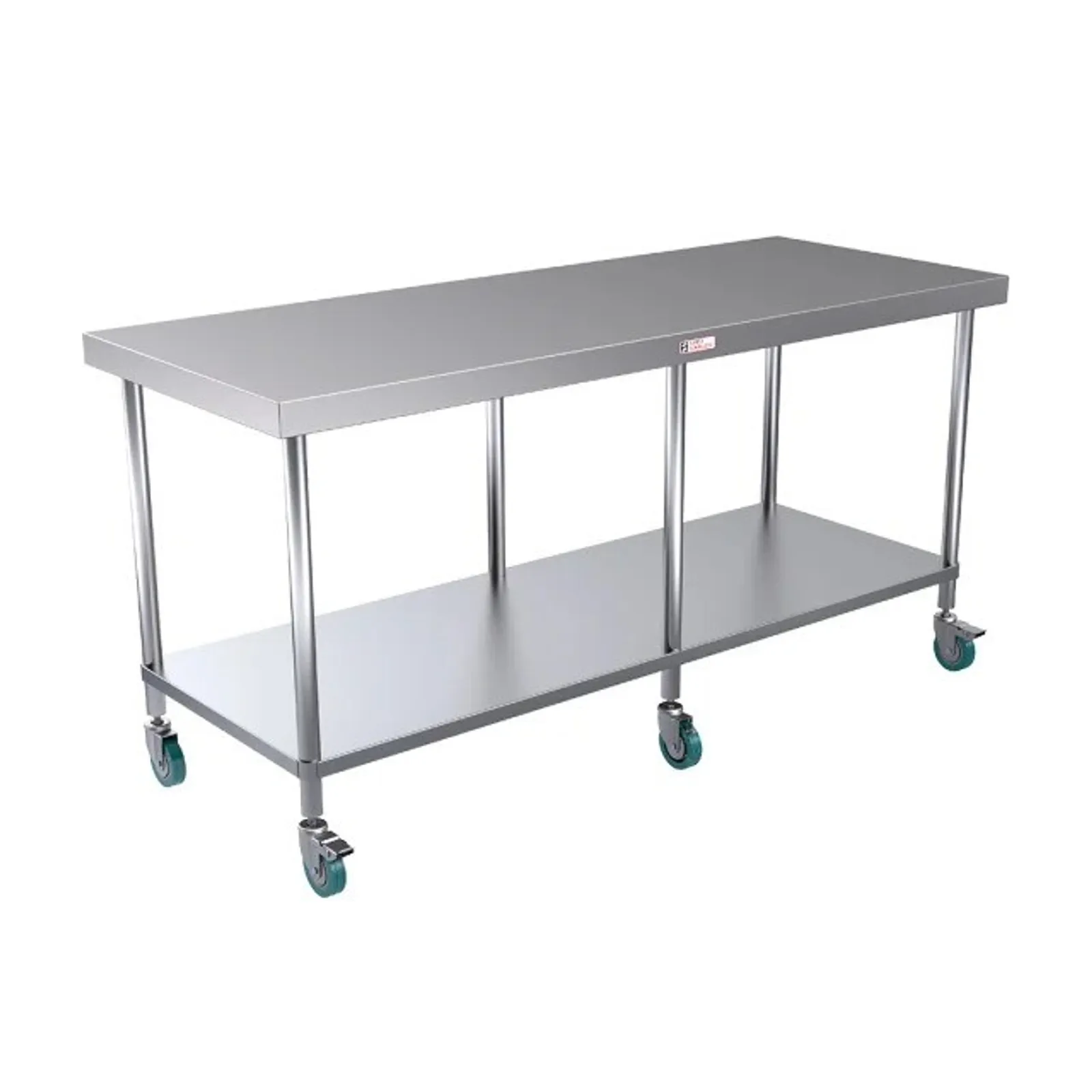 Simply Stainless SS03.2400 Mobile Work Bench (600 Series) 2400mm wide