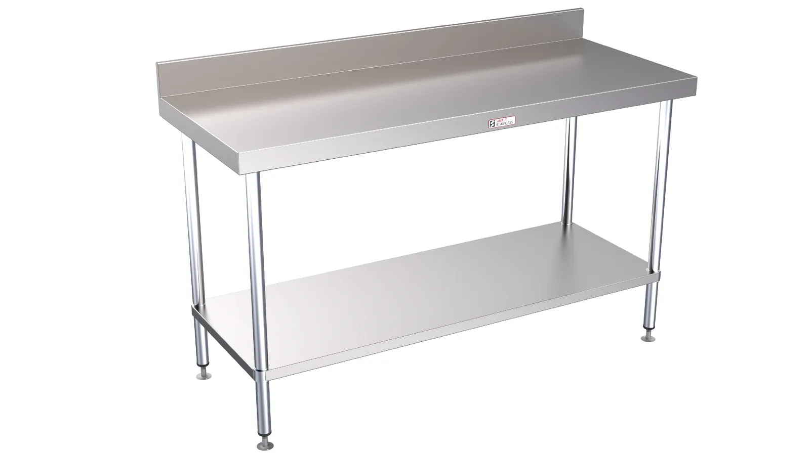 Simply Stainless SS02.0900 Work Bench with Splashback (600 Series) - 900mm