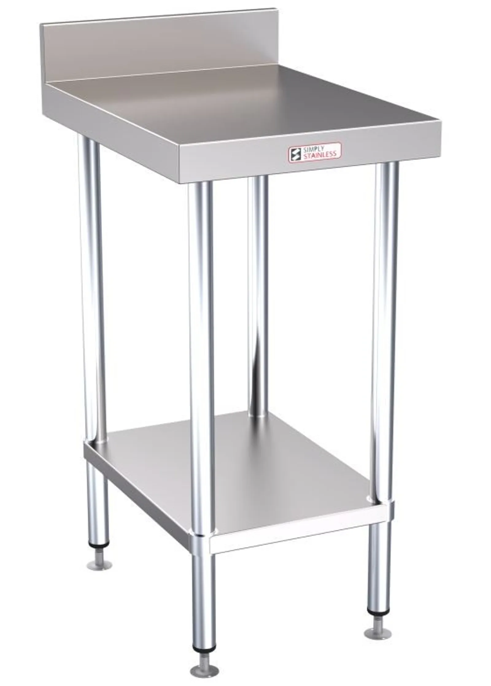 Simply Stainless SS02.7.0450 Work Bench with Splashback (700 Series) - 450mm
