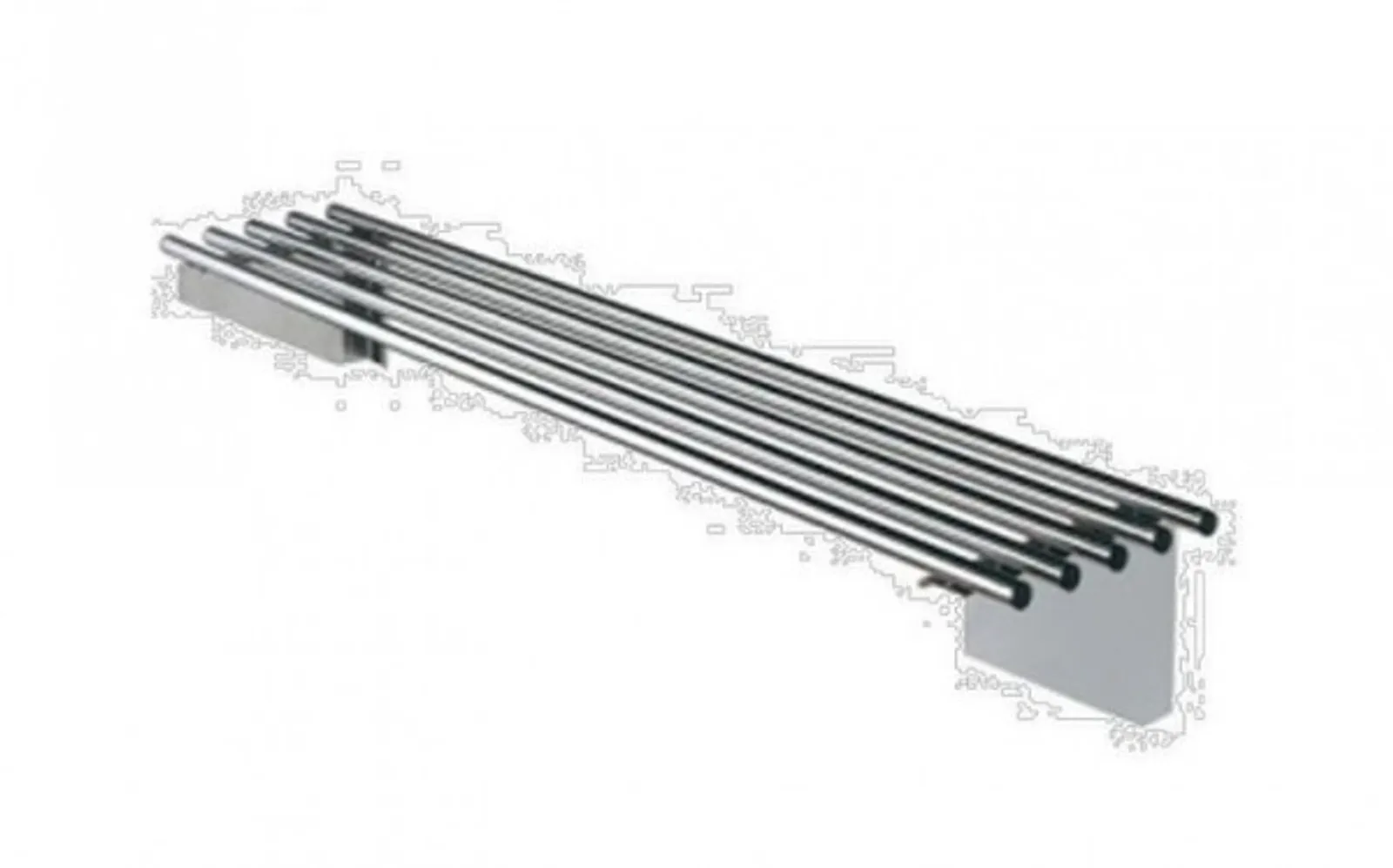 Simply Stainless SS11.0900 Pipe Wall Shelf - 900mm
