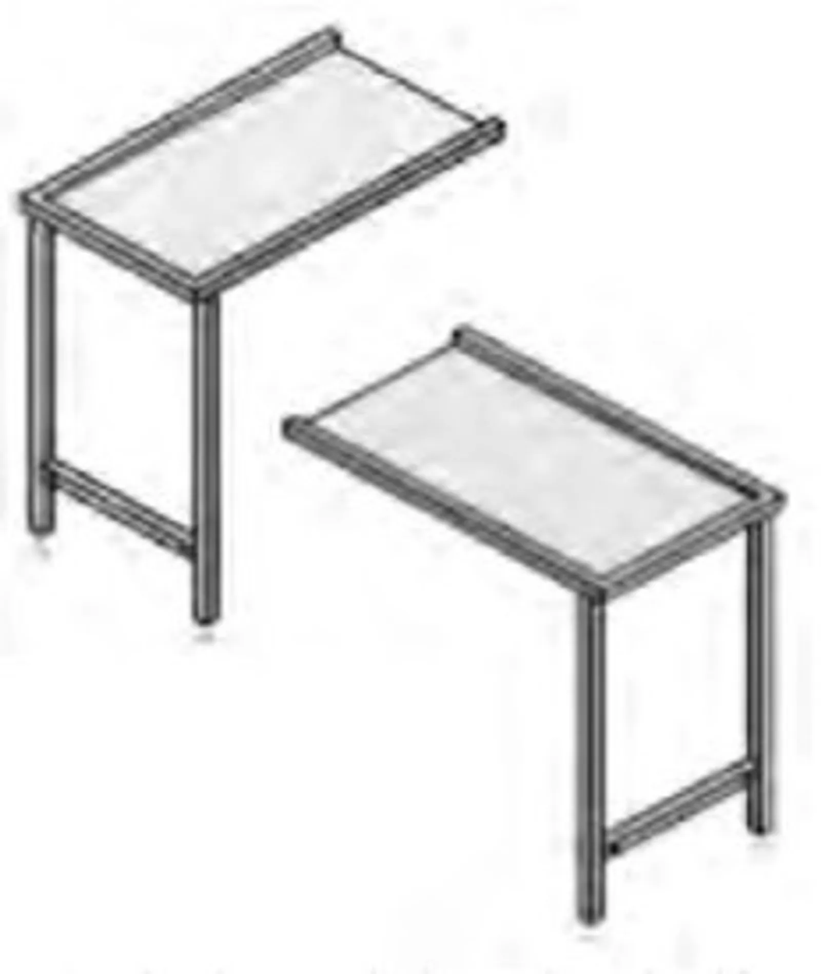 Hobart 01-512508-2-C 1200mm Dishwasher table without sink suits Hobart Hood Machines