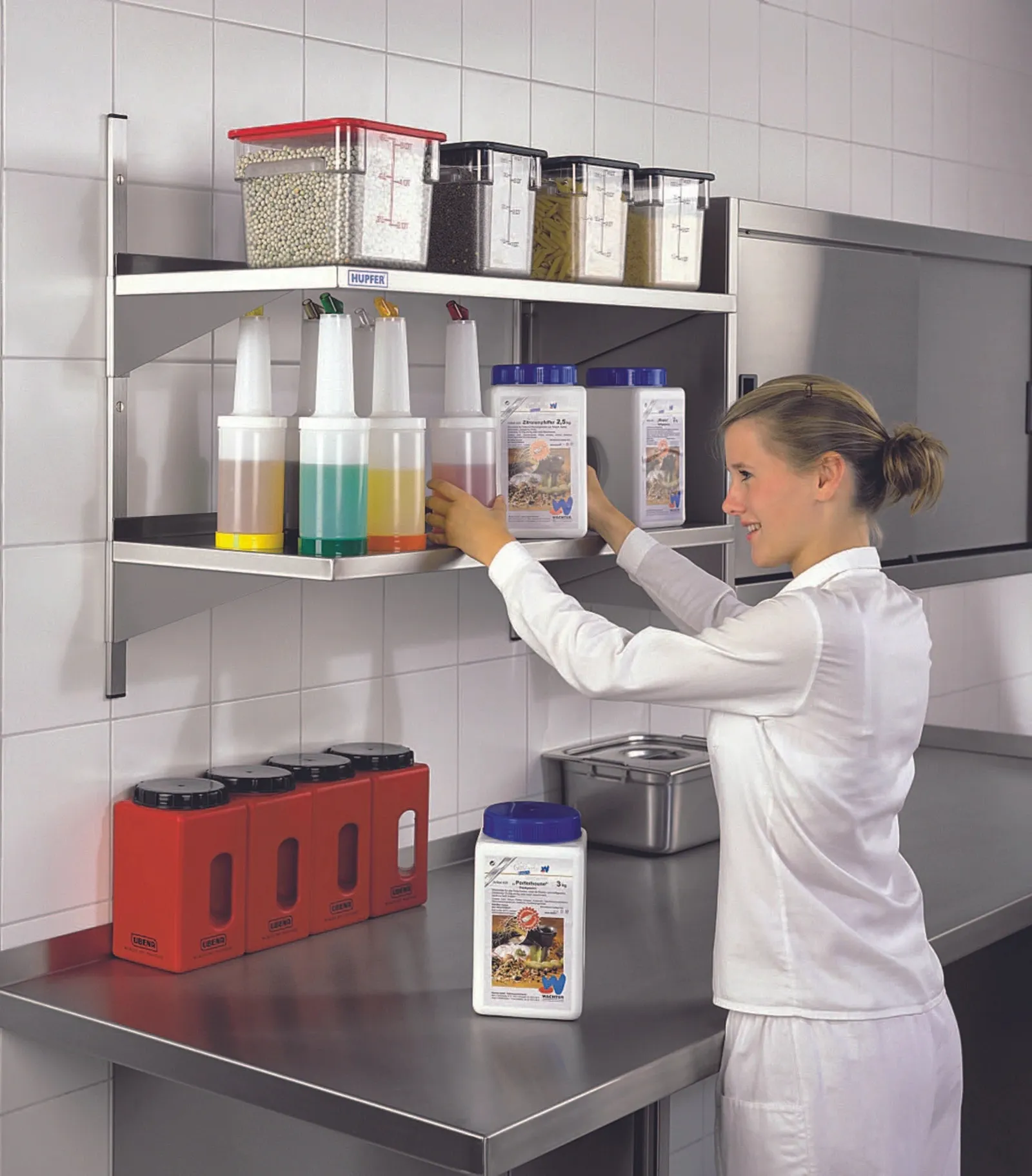 Hupfer AWS-2T Adjustable Wall Shelving - Two Tier with Solid Shelves