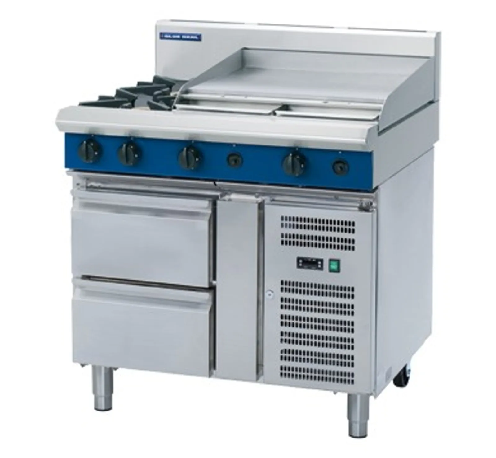Blue Seal Evolution Series G516B-RB - 900mm Gas Cooktop Refrigerated Base