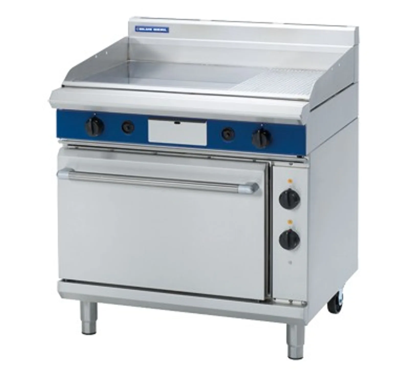 Blue Seal Evolution Series GPE506 - 900mm Gas Griddle Electric Static Oven Range