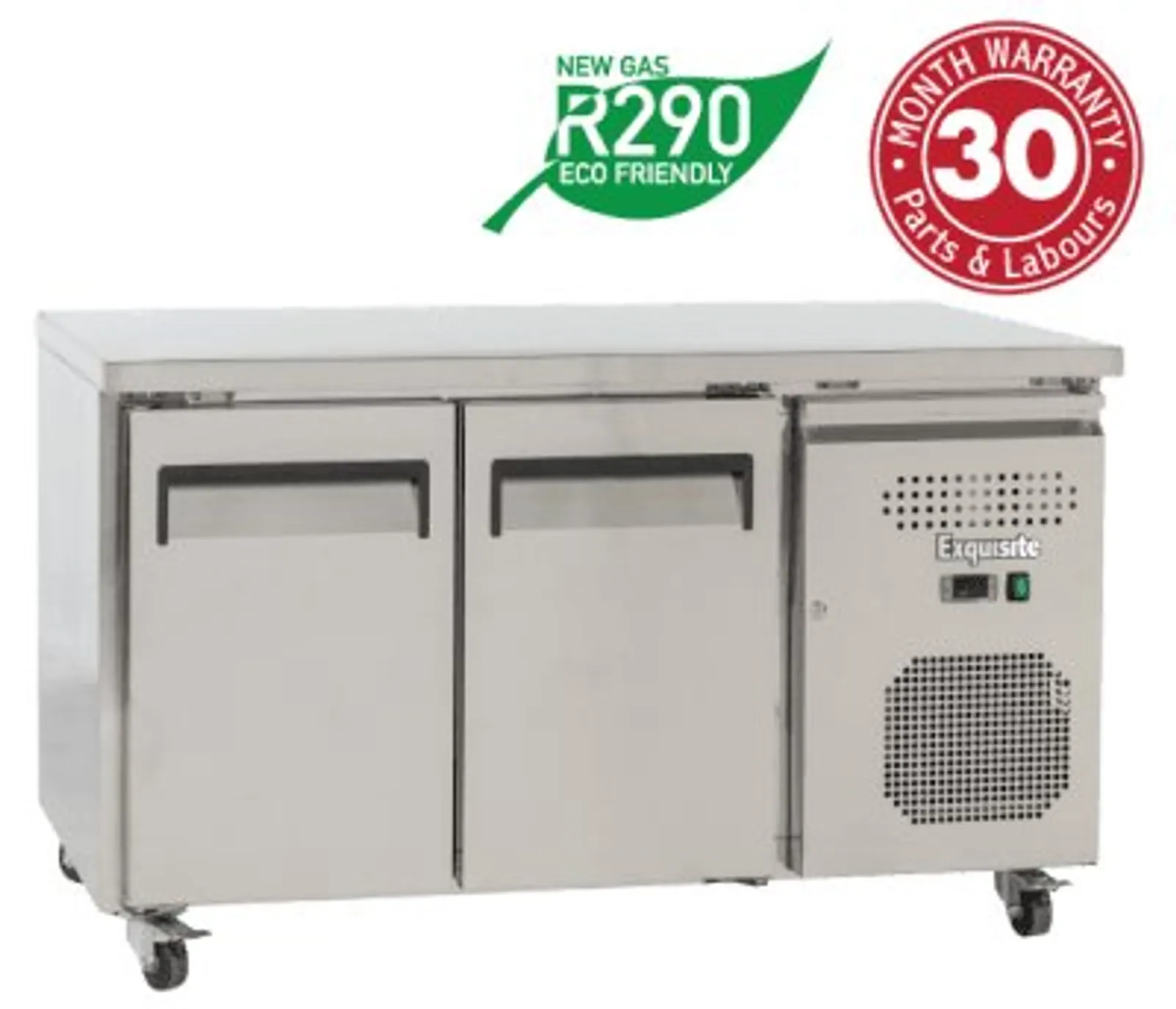 Exquisite USF260H Two Solid Doors Underbench Storage Freezers