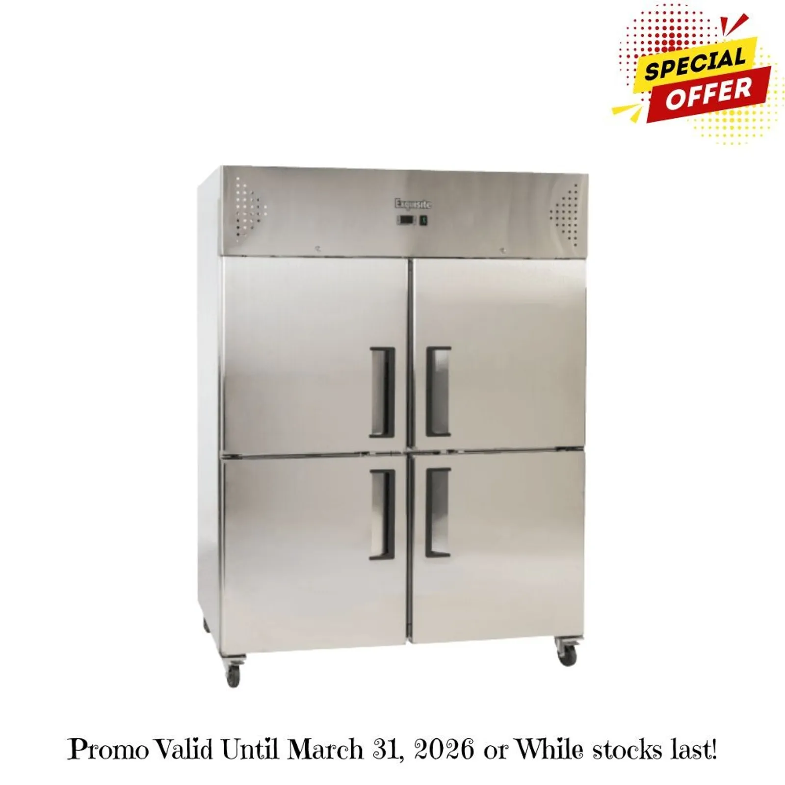 Exquisite GSF1412H Two Split Solid Doors Upright Storage Freezers