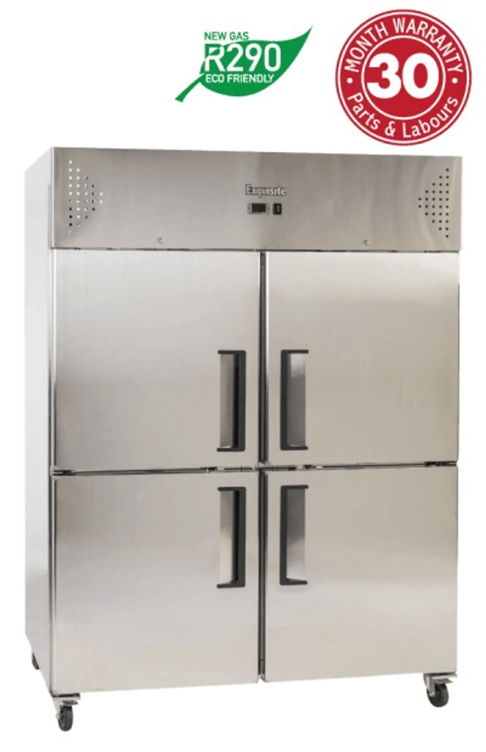 Exquisite GSF1412H Two Split Solid Doors Upright Storage Freezers