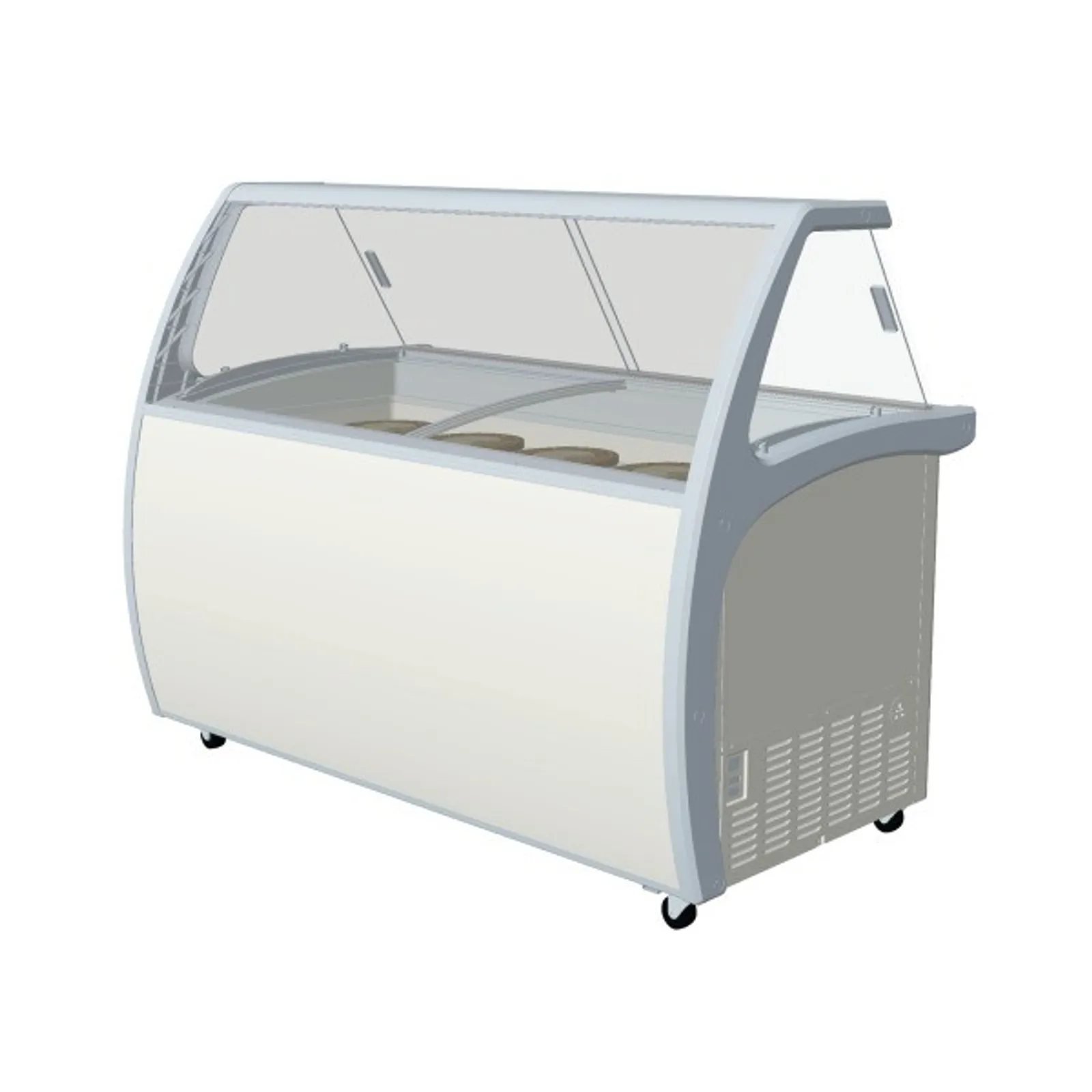 Exquisite SD575S2 Twelve Tubs Ice Cream Scooping Freezers