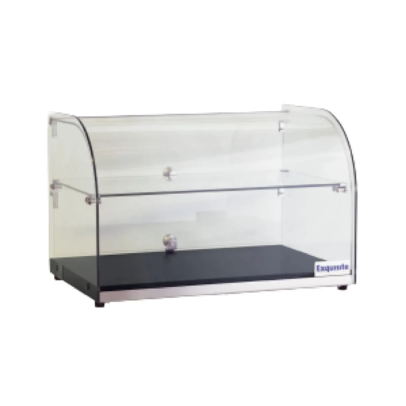 Exquisite CD45 Two Tiers Curved Glass Ambient Cake Display