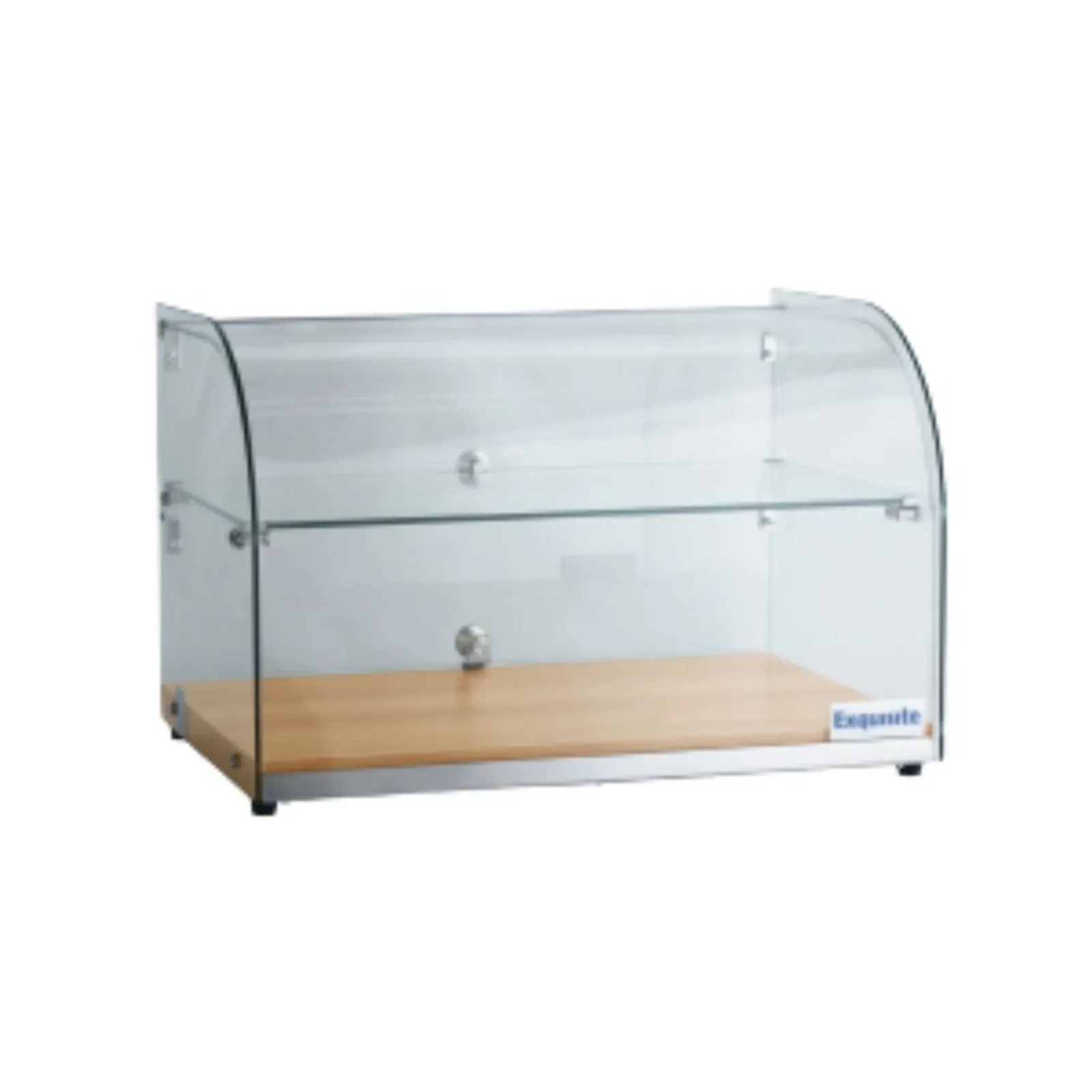 Exquisite CD45 Two Tiers Curved Glass Ambient Cake Display