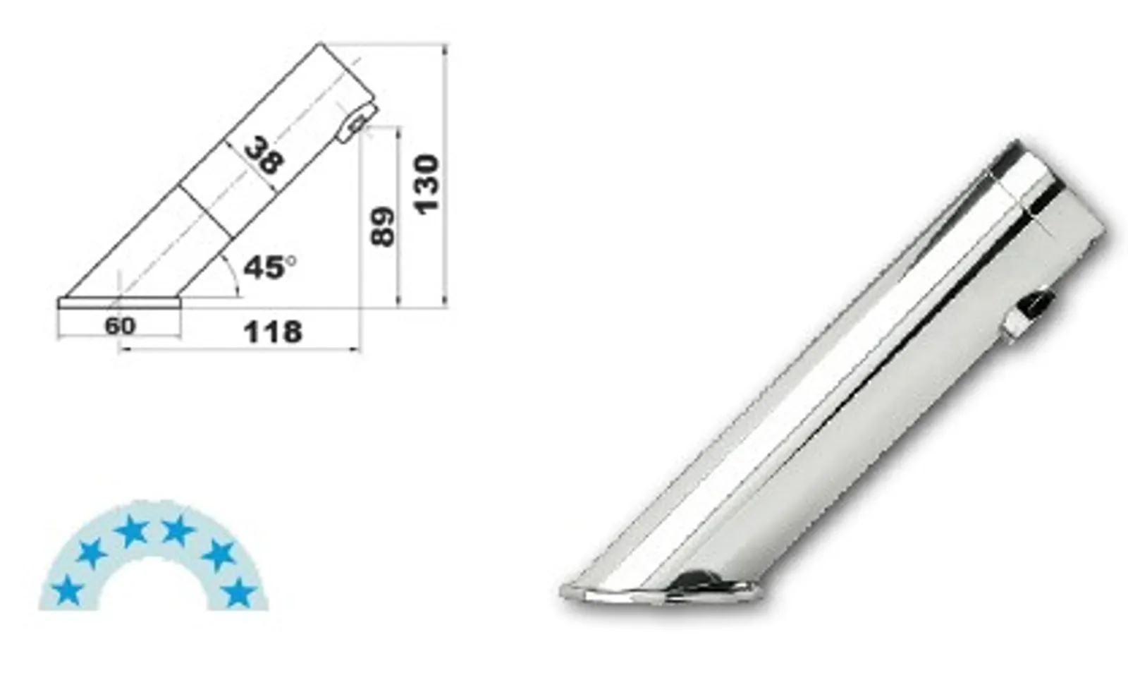 Jetstream JET4002D Deck Mount Hands-Free Sensor Tap