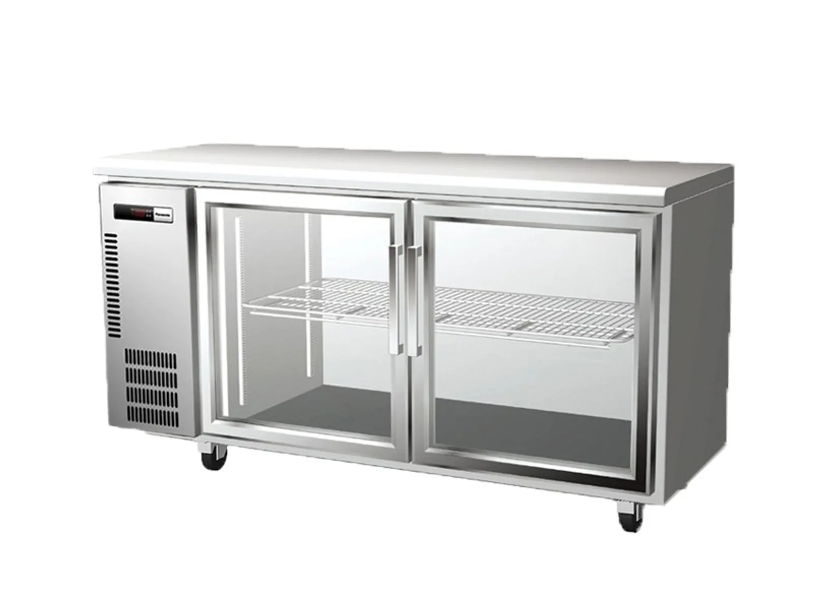 Panasonic BR-1561HP - 2 Glass Swing Door Fridge (Slim Line) 296L