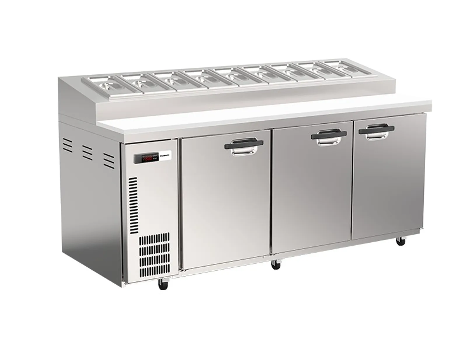 Panasonic SUR-1871HPZ - 495L Underbench 3 Door Pillarless Pizza/Salad Prep Fridge