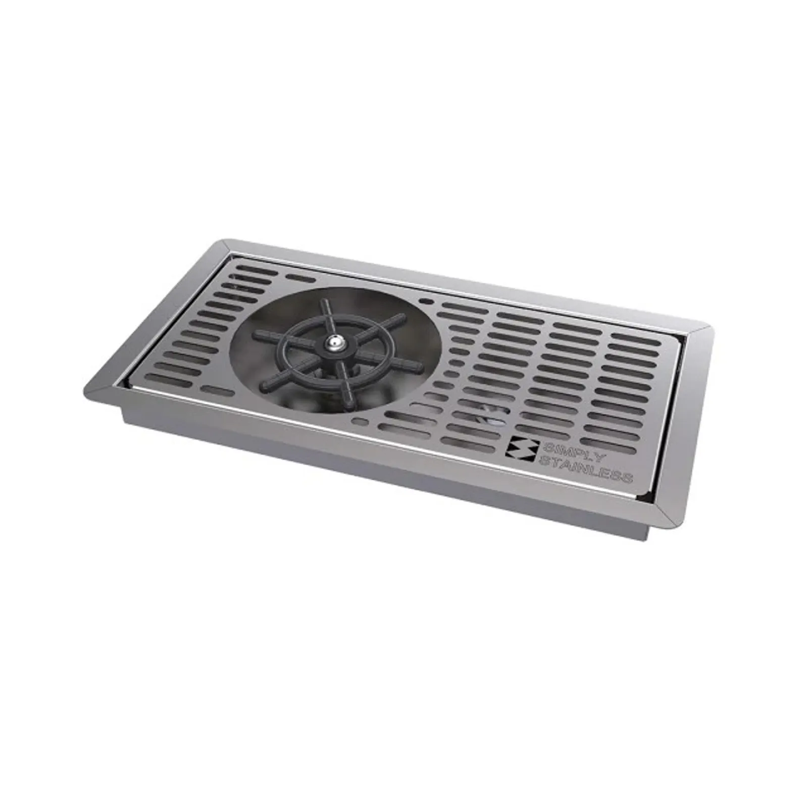 Simply Stainless SBM.DT.GR.0300 - Drip Tray with Glass Rinser 300mm