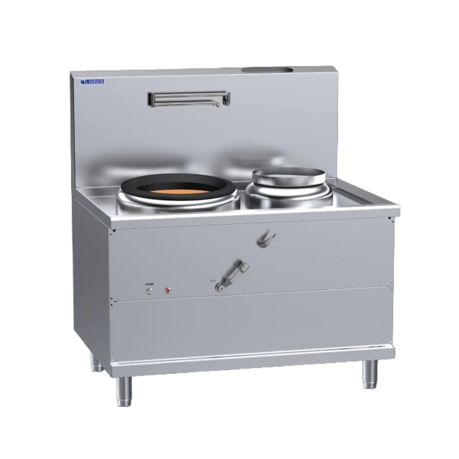 LUUS WV-1A1P Fo San Wok - 1 Air-Blast Burner & 1 Side Pot