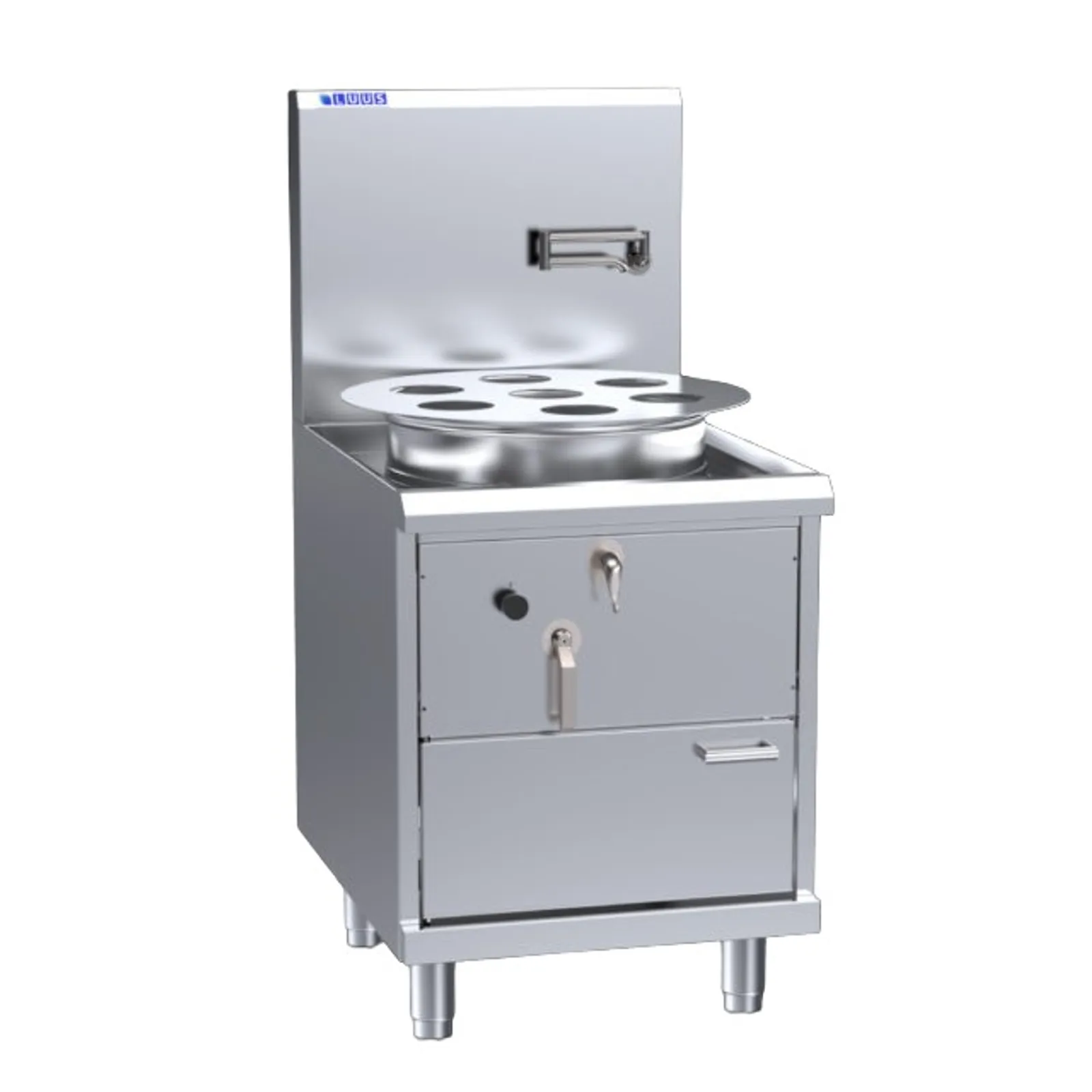 LUUS YCA-1 Auto Refill Steamer - 1 Mongolian Burner Ideal for Yum Cha/Dim Sum