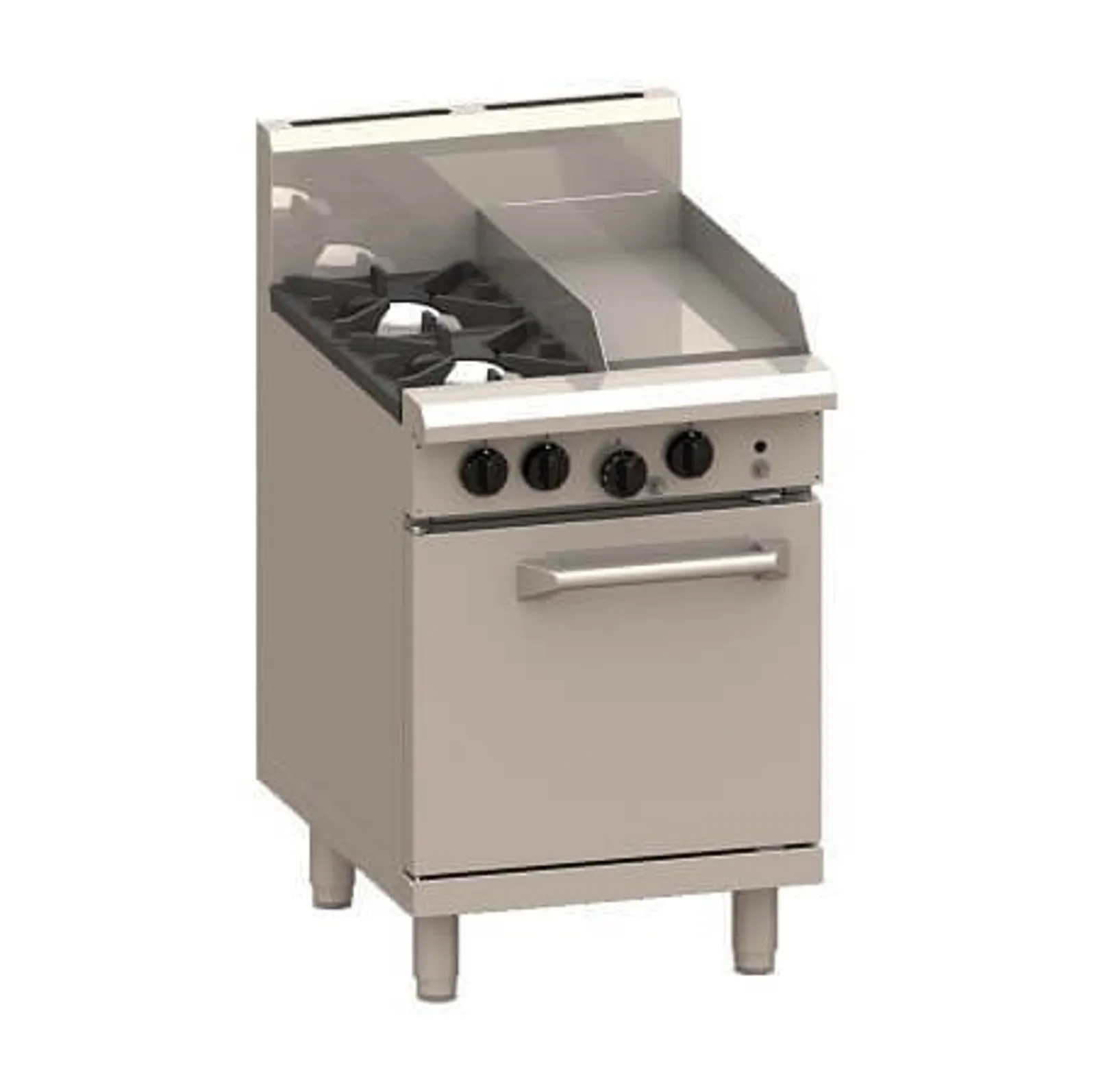 LUUS RS-2B3P - 2 Burners, 300 Wide Griddle & Oven