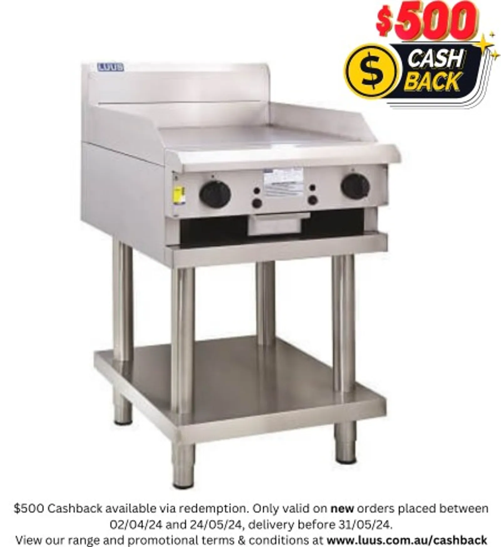 LUUS CS-6P - 600mm Griddle