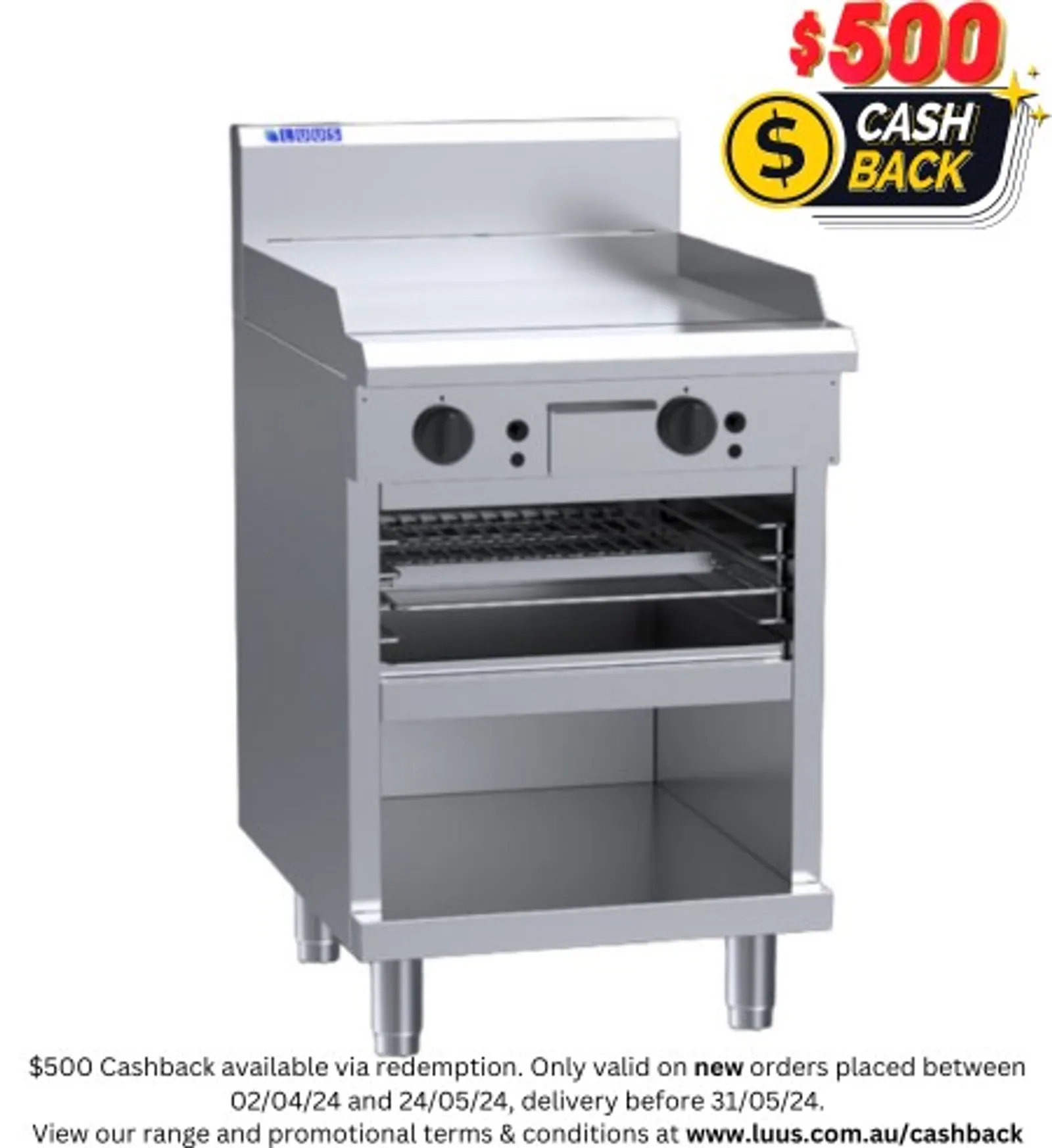 LUUS GTS-6 - 600mm Griddle Toaster