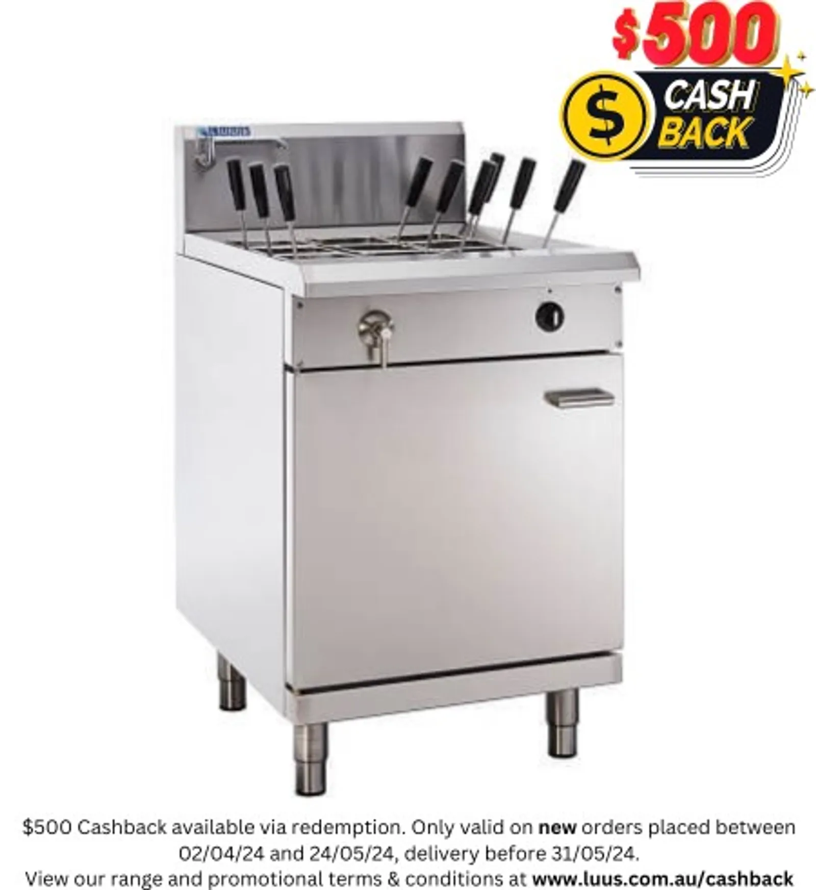 LUUS PC-60 - 9 Basket Pasta Cooker