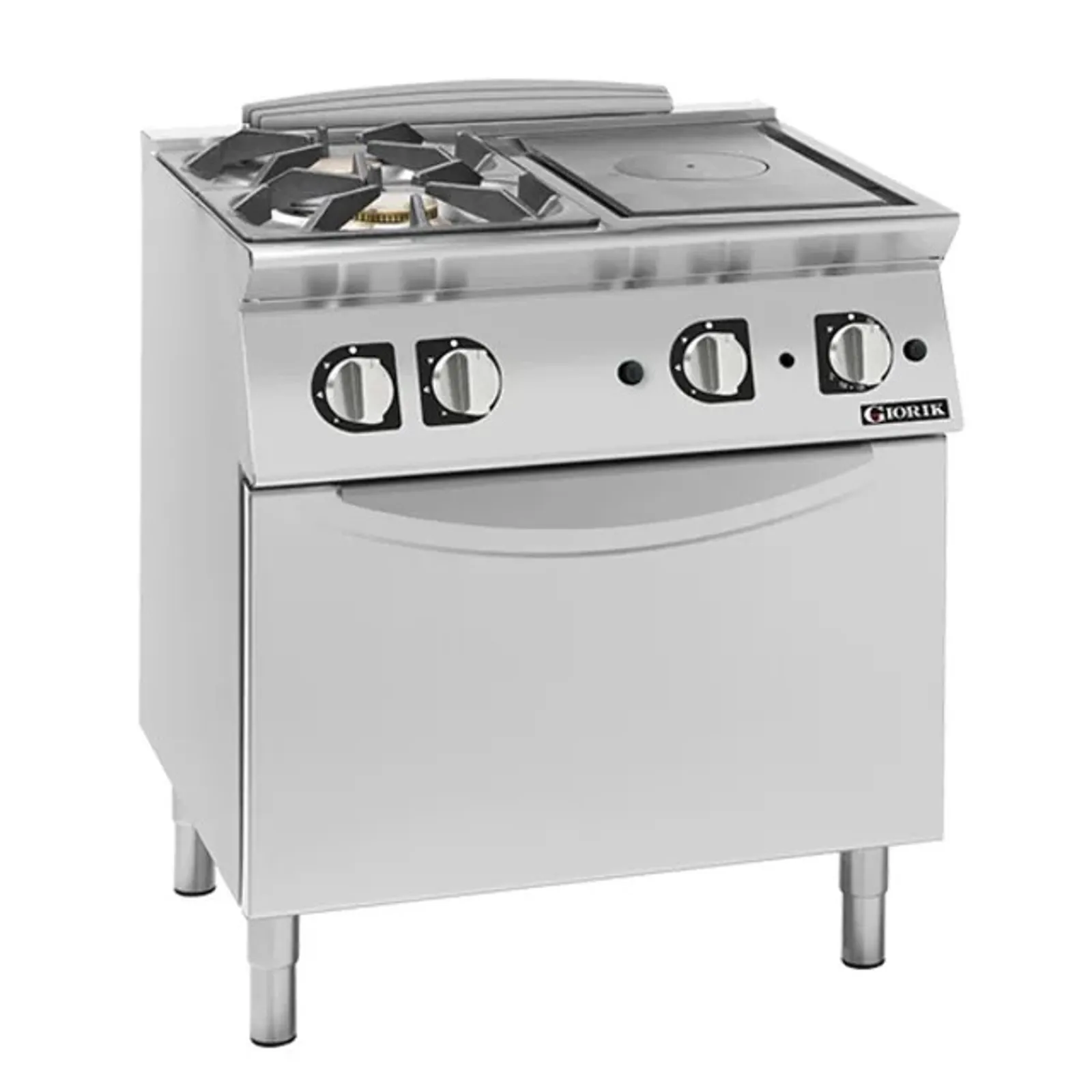 Giorik TG74FTLT 700 Series - Combination Solid Top & Gas Burner on Gas Oven - 800mm Wide
