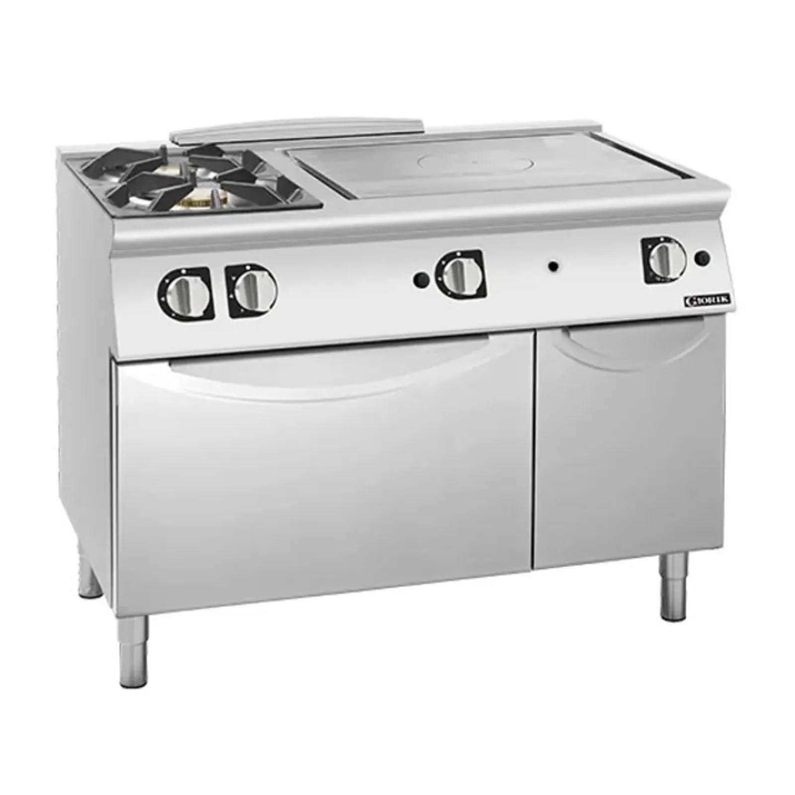 Giorik TG76FTLT 700 Series - Combination Solid Top & Gas Burner on Gas Oven - 1200mm Wide