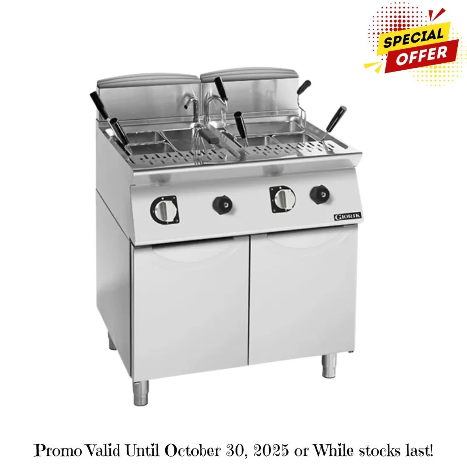 Giorik CPE946T 900 Series - Electric Pasta Cooker - Double Tank 40+40L