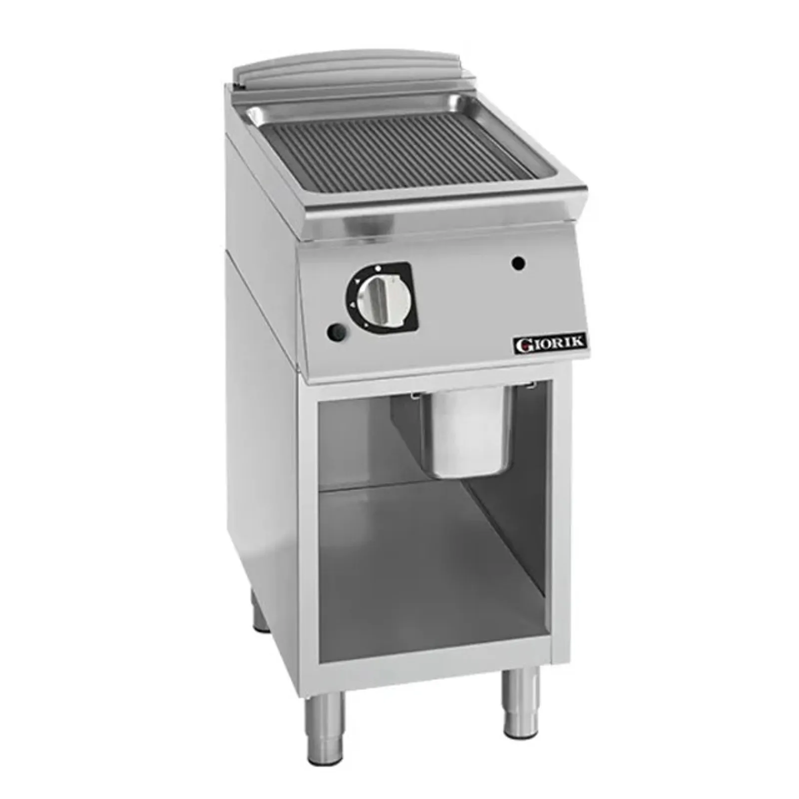 Giorik FRG92GFT 900 Series - Gas Frytop on Open Base - 400mm Ribbed Mild Steel Plate