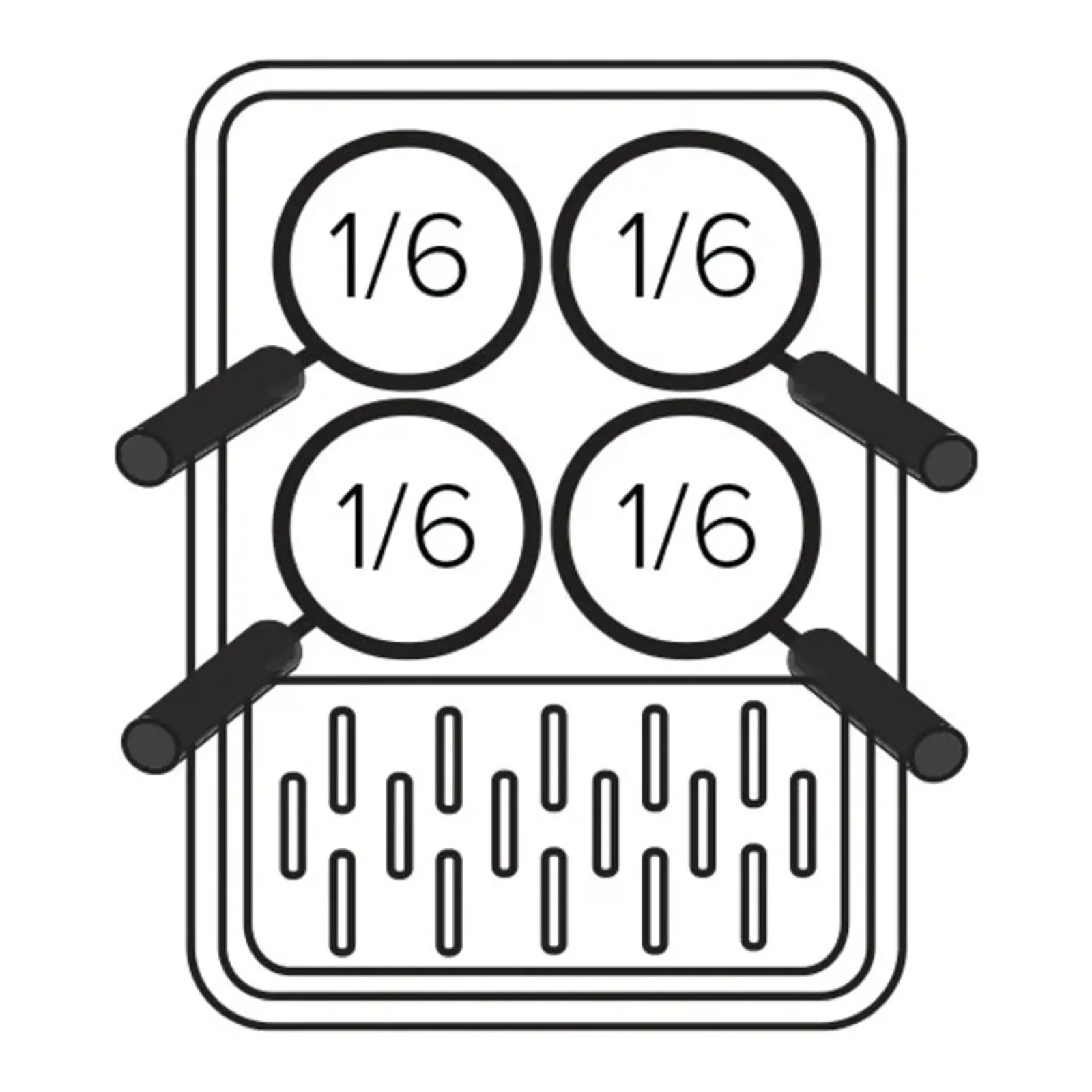 Giorik 2003080 - 1/6 Round Pasta Cooker Basket