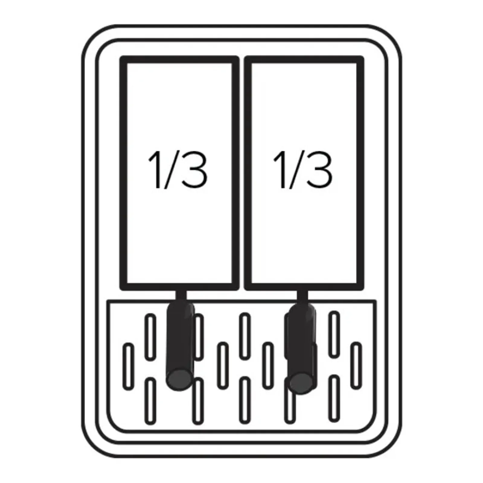 Giorik 2003077 - 1/3 Pasta Cooker Basket - Front to Back