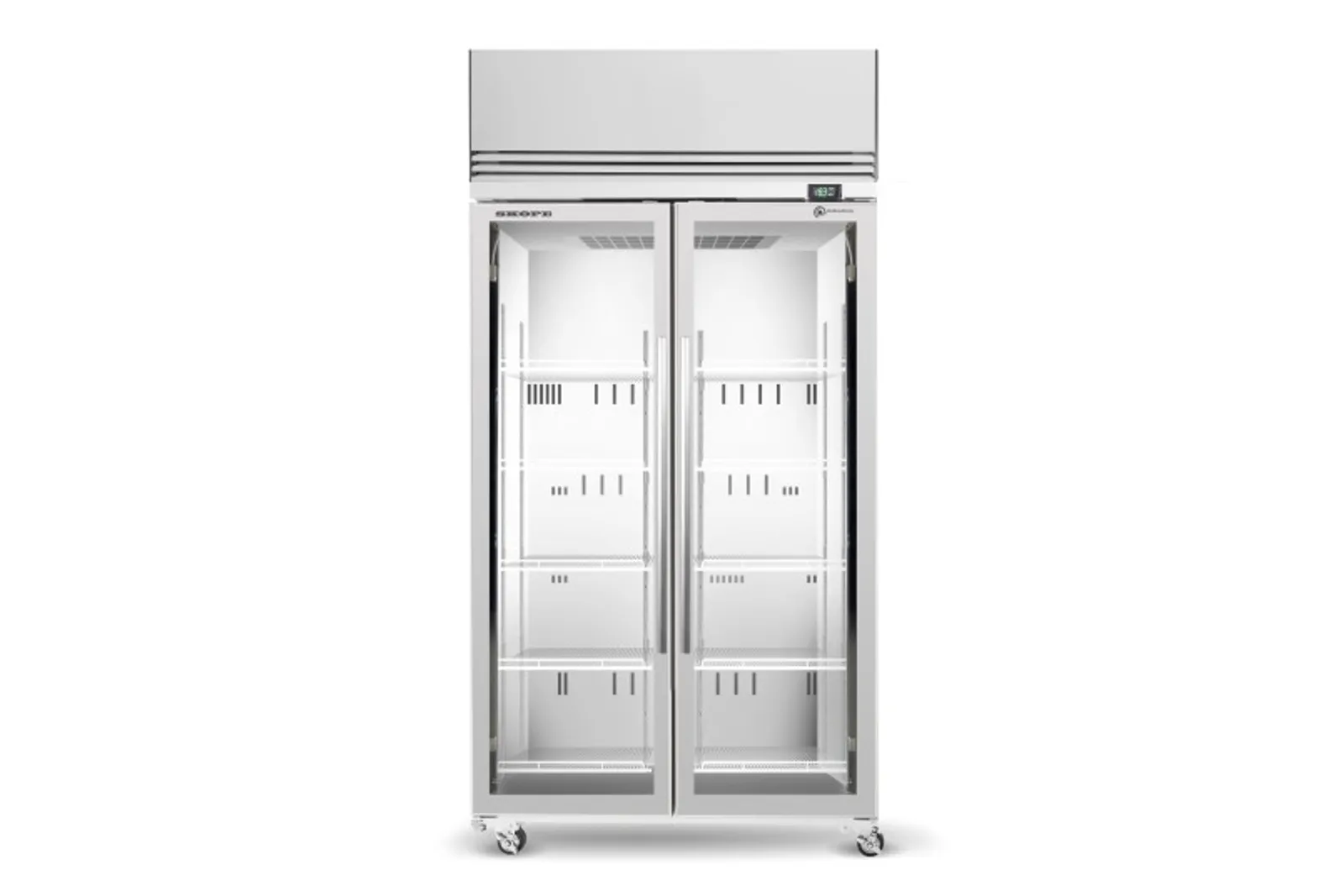 SKOPE SKFT1000N-A - 2 Glass Door Upright Display Freezer