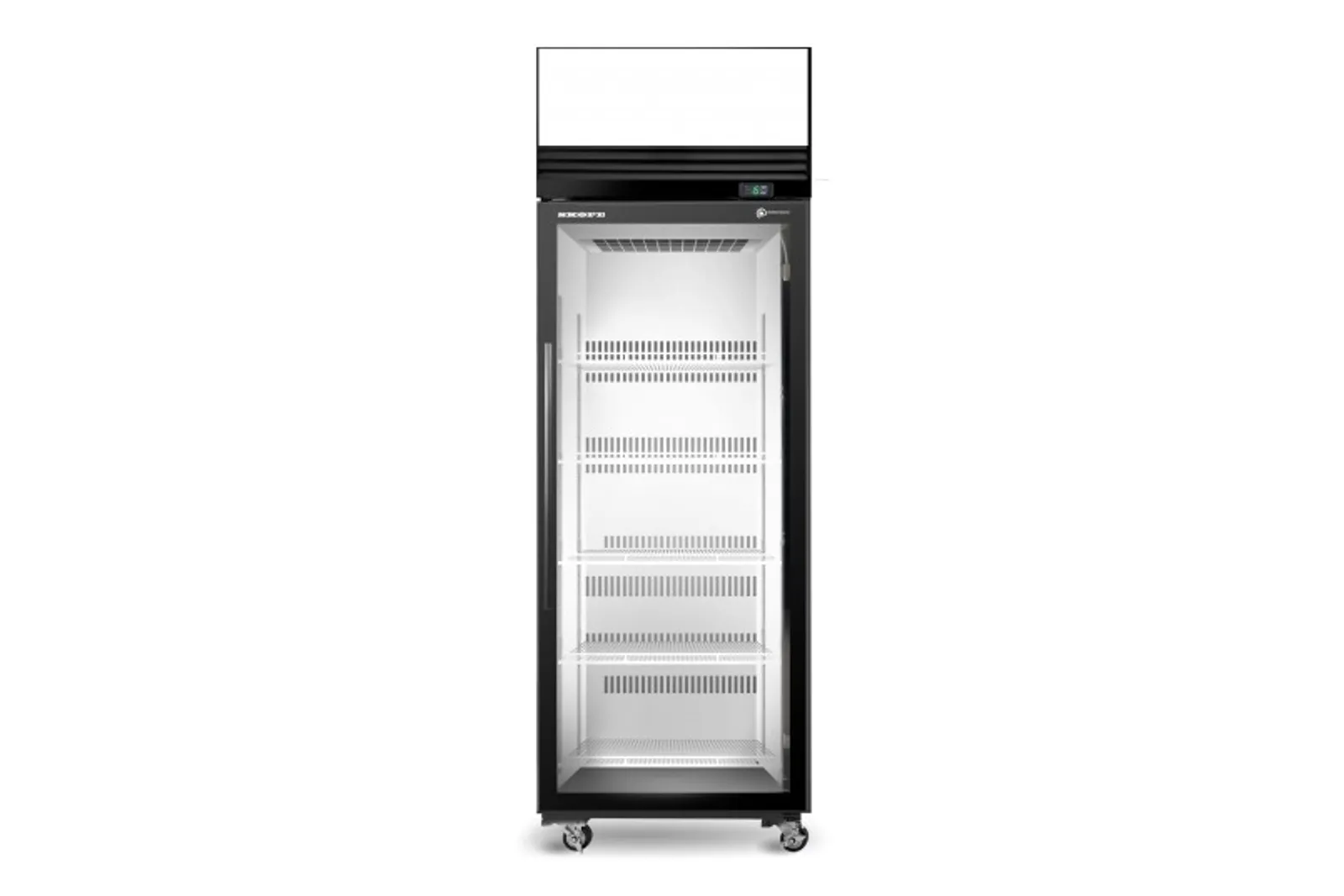 SKOPE SKFT650N-AC - 1 Glass Door Upright Display Freezer, Lit Sign