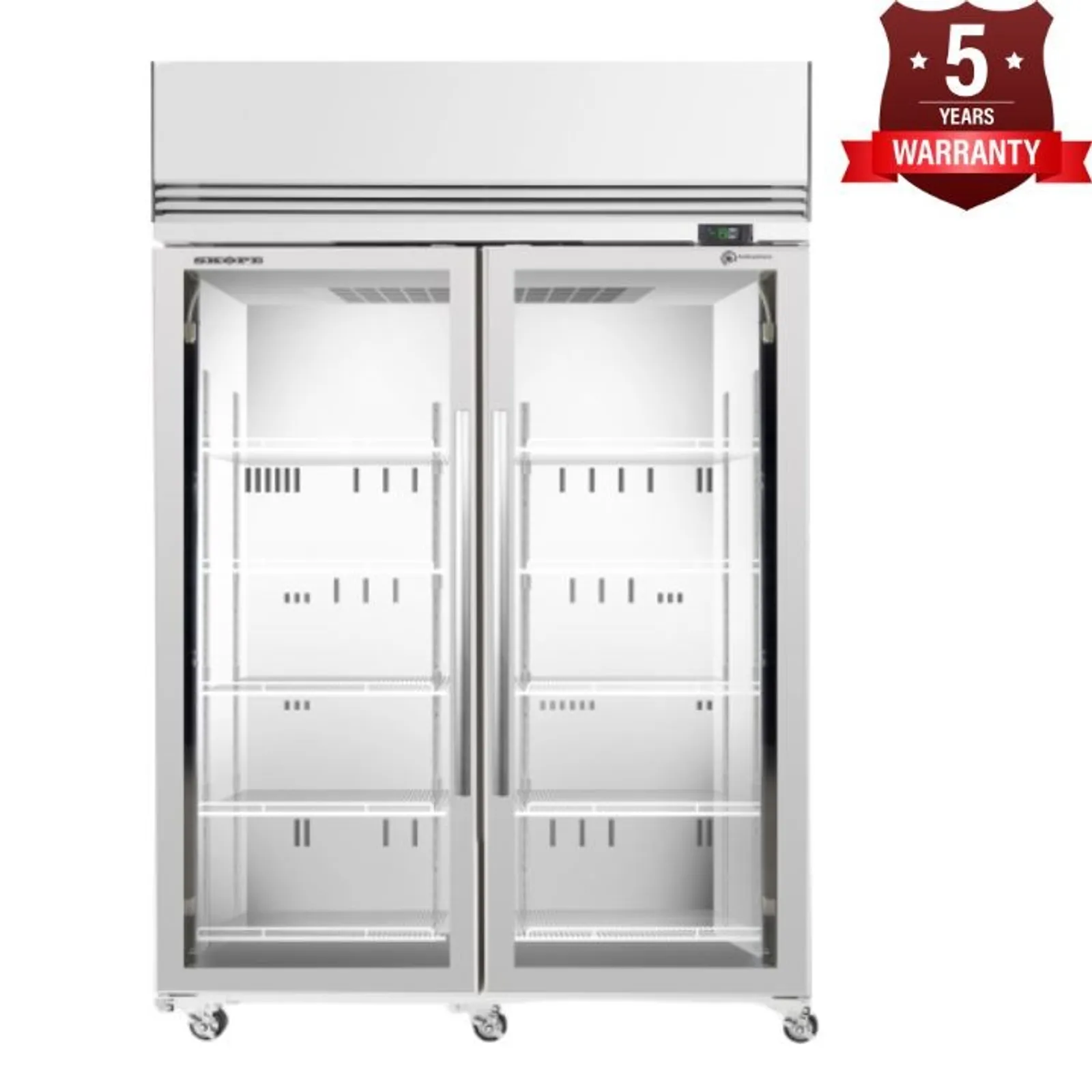 SKOPE SKFT1300N-A - 2 Glass Door Upright Display Freezer
