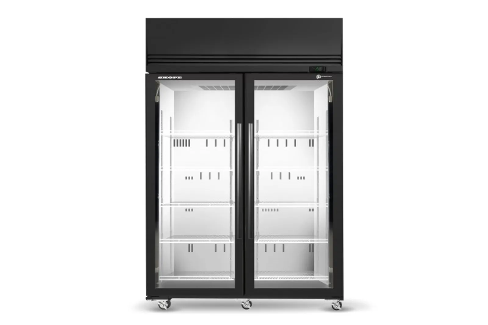 SKOPE SKFT1300N-A - 2 Glass Door Upright Display Freezer
