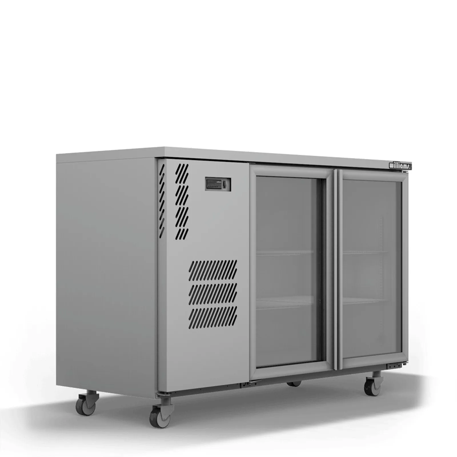 Williams HC2UGSHC Cameo - 2 Glass Door Back Bar Fridge, Stainless Steel