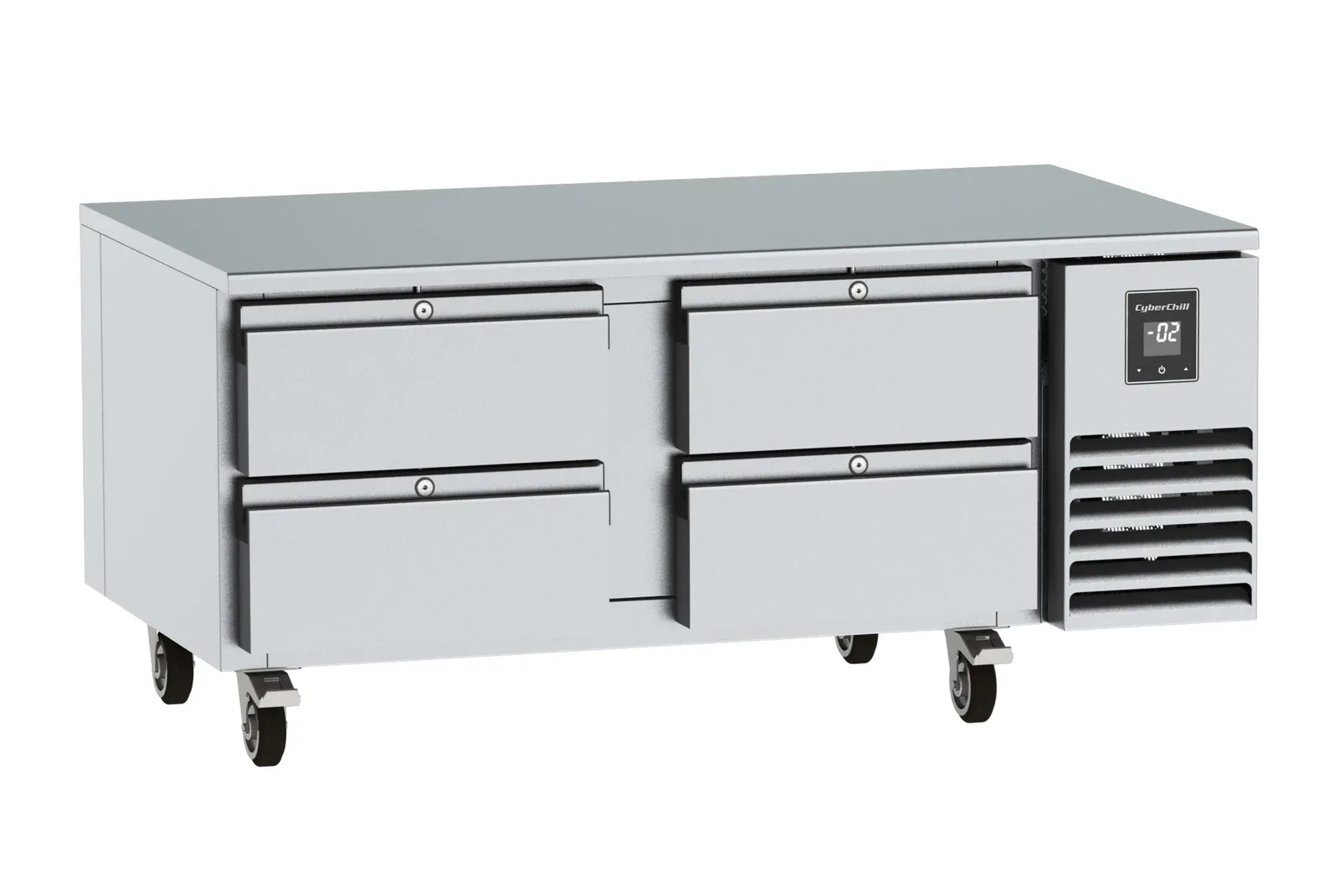 CyberChill HUBC411-HHU - 4 Drawer Under Broiler Counter Chiller