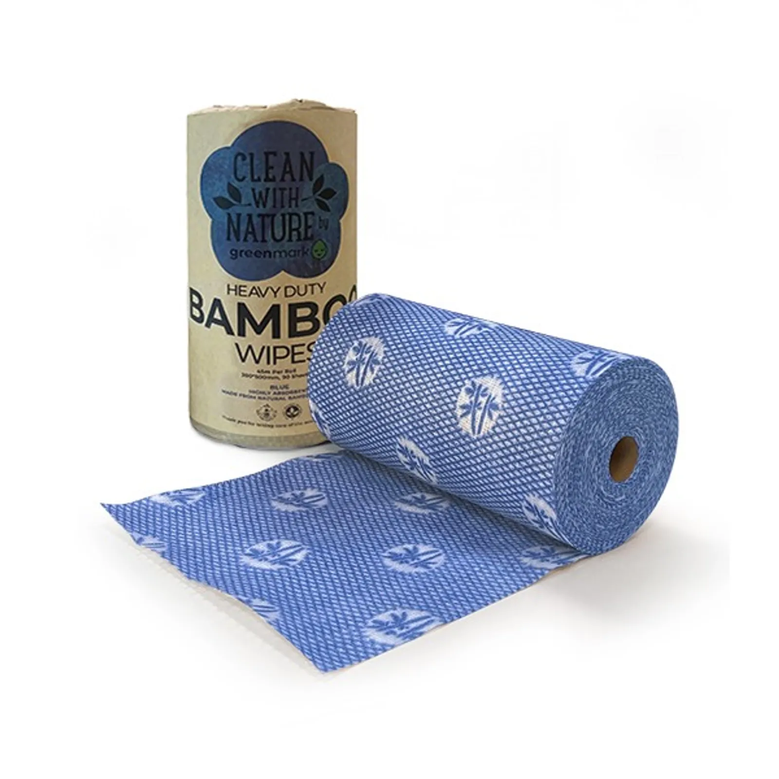 PAC Trading BWBL - Heavy Duty Bamboo Wipes Blue 6 rolls/ctn