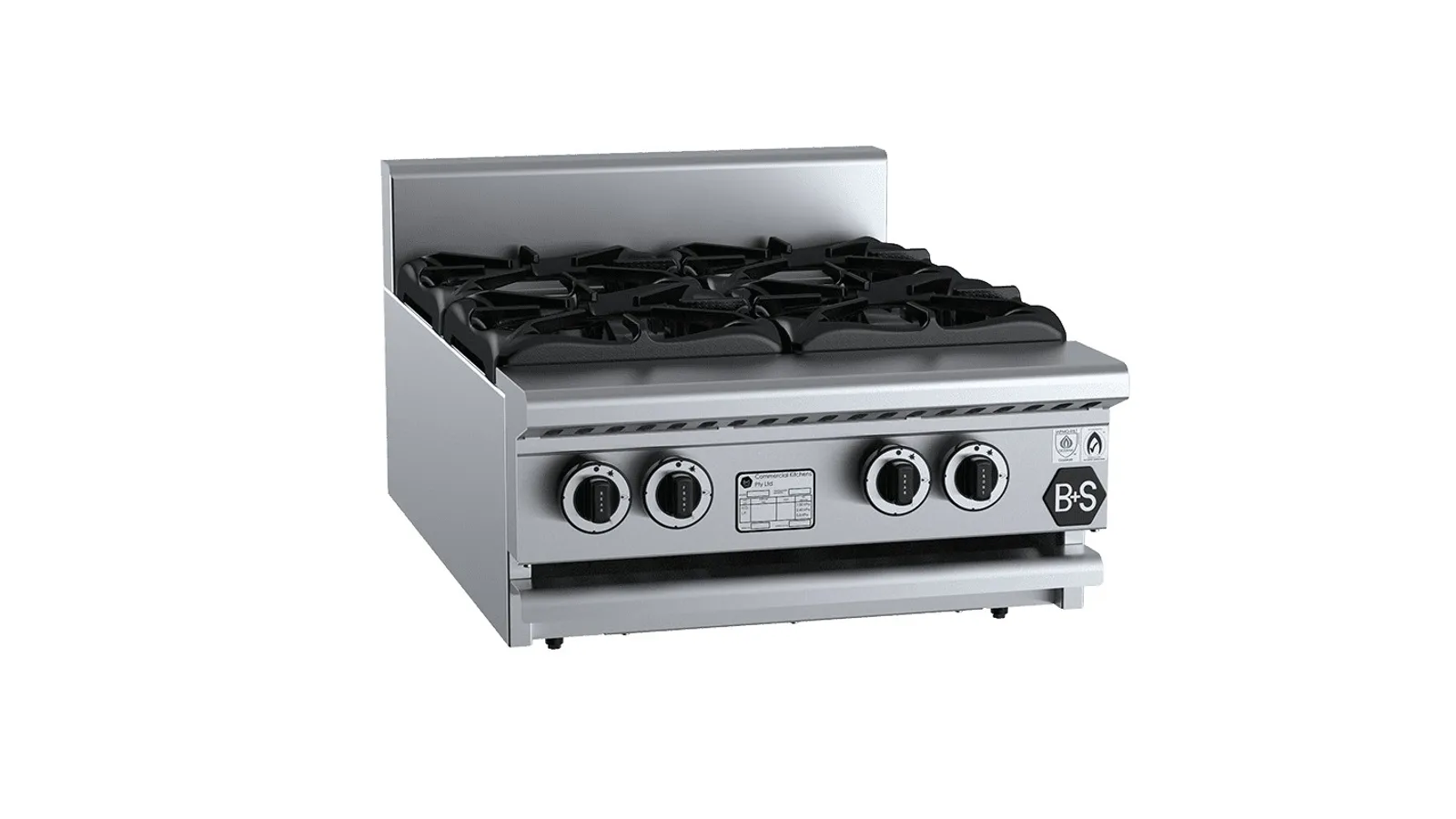 B+S Black BT-SB4BM - 4 Burner Boiling Top Bench Mounted