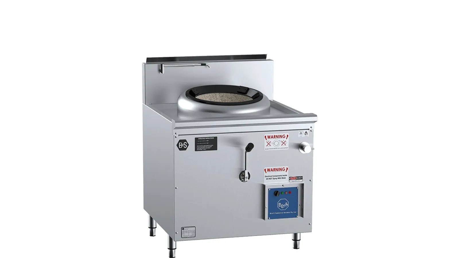 B+S Black CCF-HP1S - Single Hole Hi Pac Wok To Suit Bs Black Range Profile