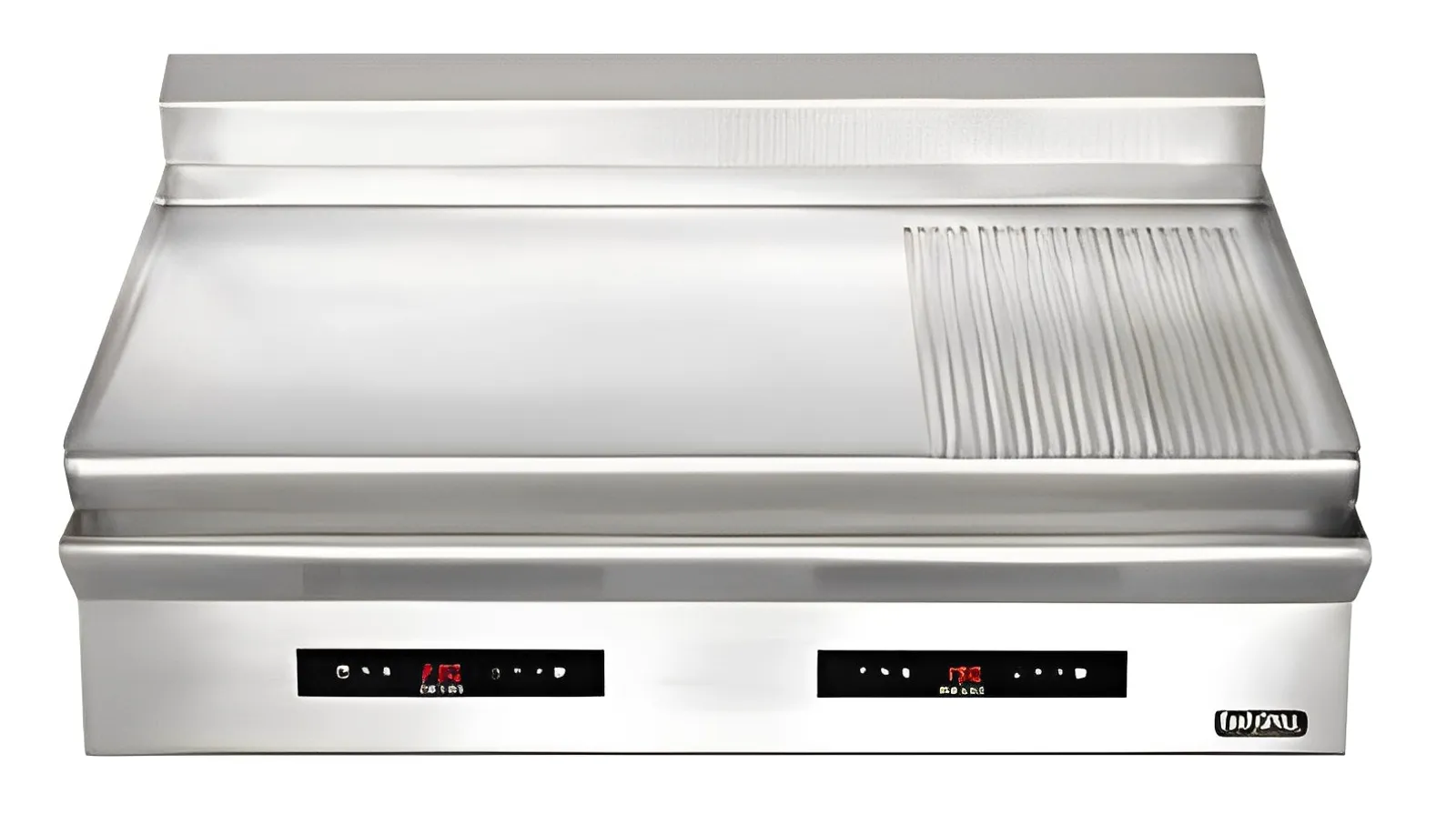 FlashGrill ZEE-GE1270D2C - 700mm 1/3 Ribbed Griddle Plate, Double Control