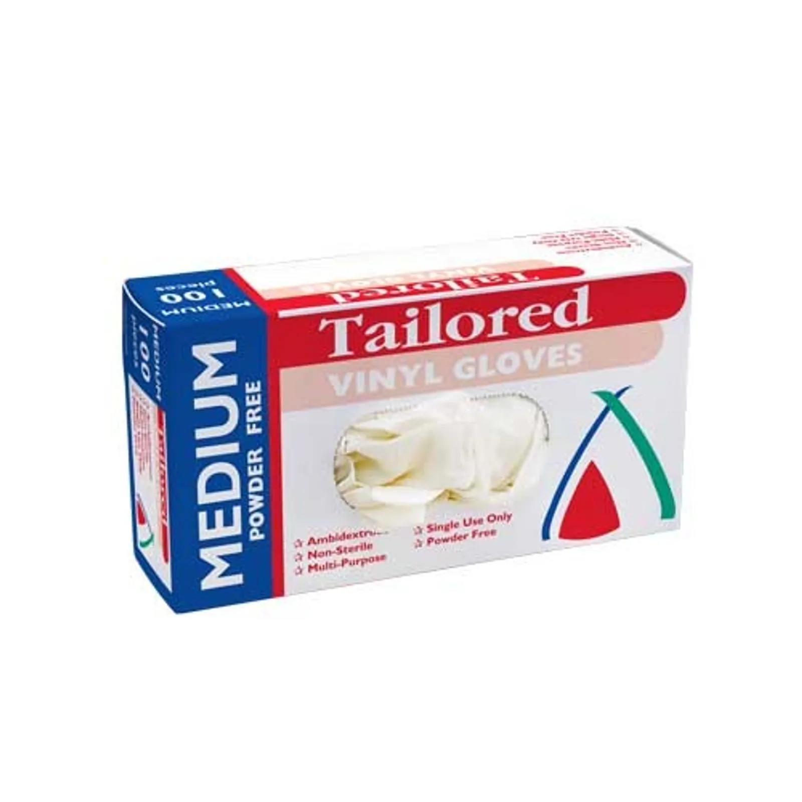 Tailored GLVCM-PF - Natural Vinyl Gloves – Powder Free - Medium 1000pc/ctn