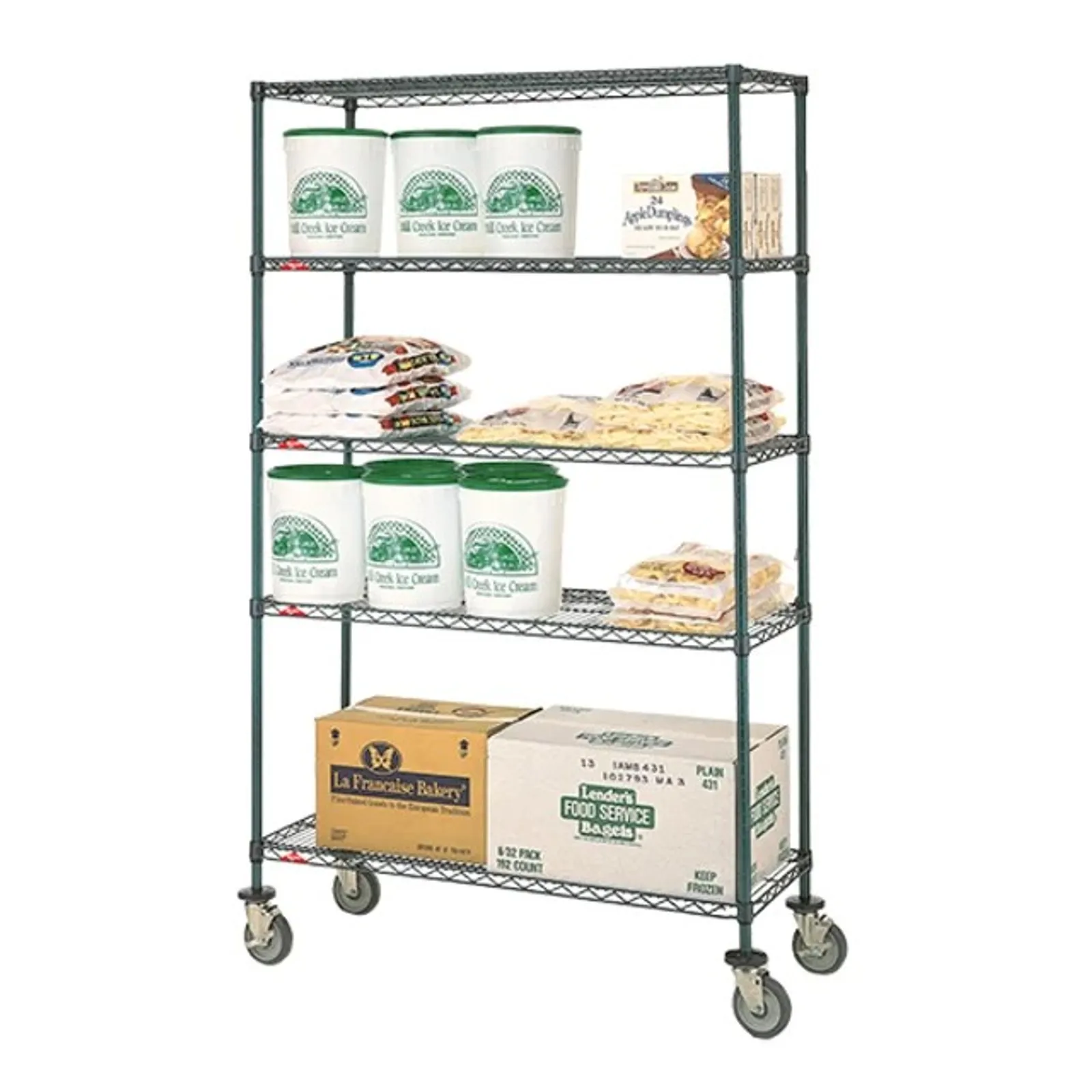 Metro NK3.M4T68 Super Erecta - Mobile 4 Tier Wire Shelving