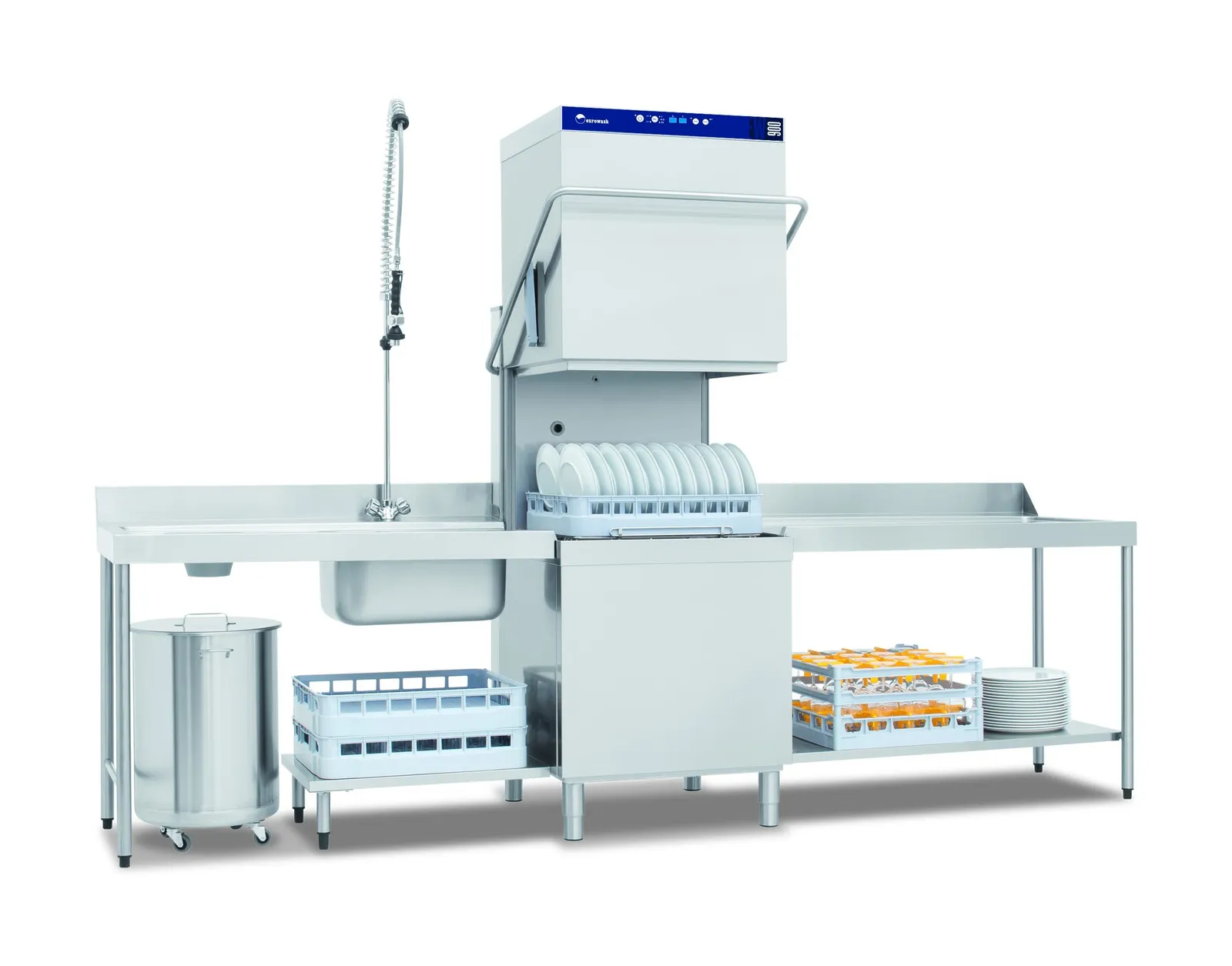 Eurowash EW900 - High-Capacity Passthrough Dishwasher